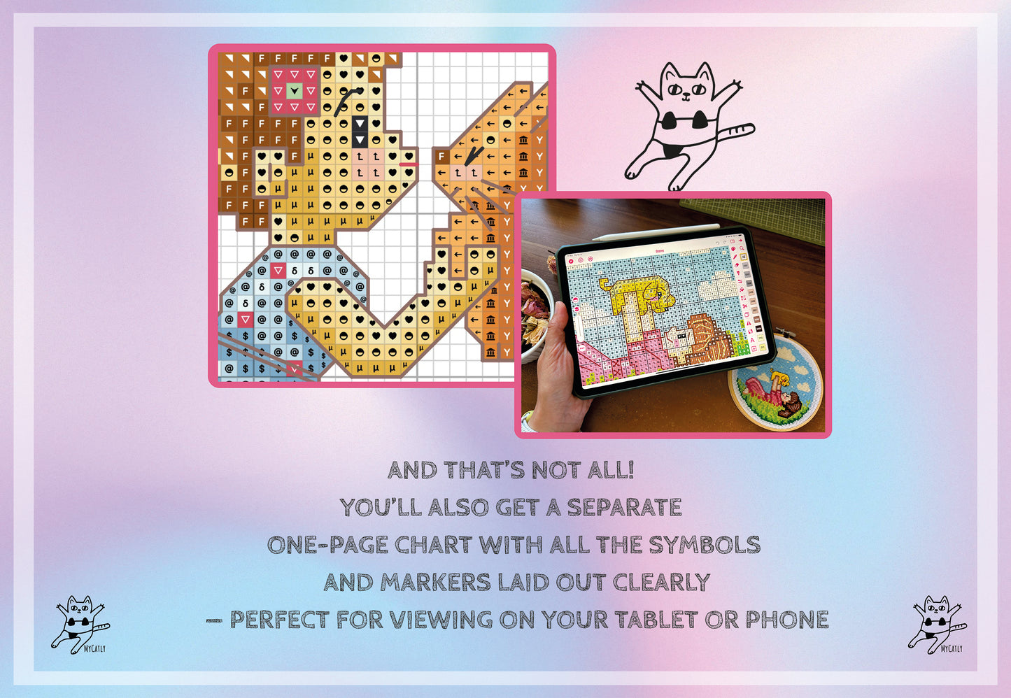 Little Fox with mushroom cross stitch pattern