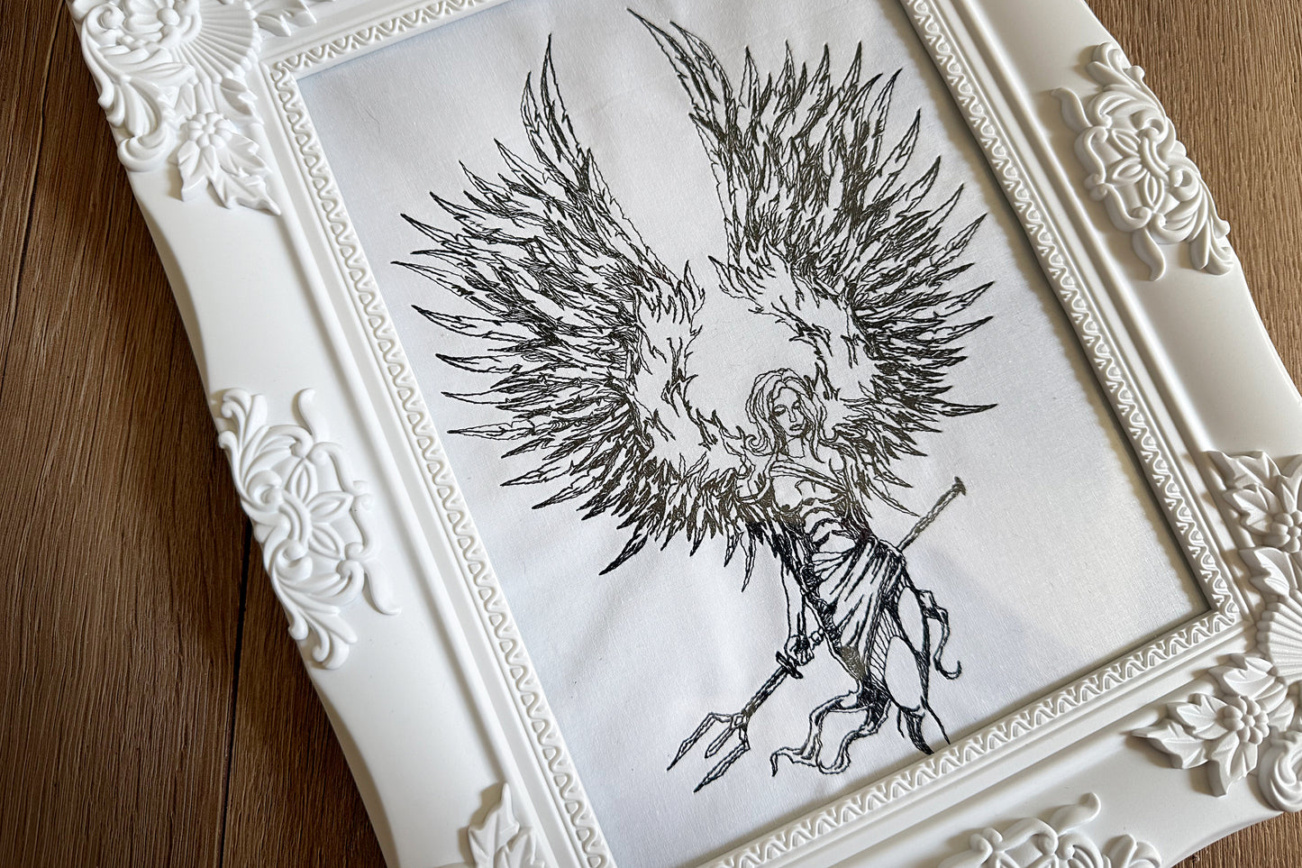 Warrior Girl Machine embroidery