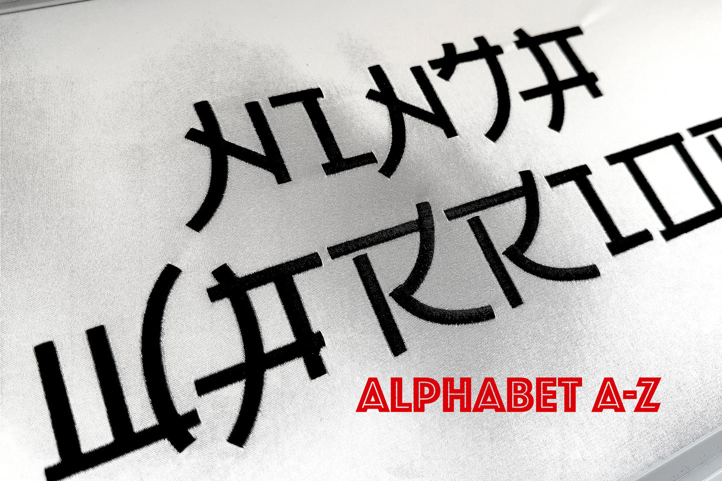 Japanese Style Machine Embroidery Font – Alphabet A-Z