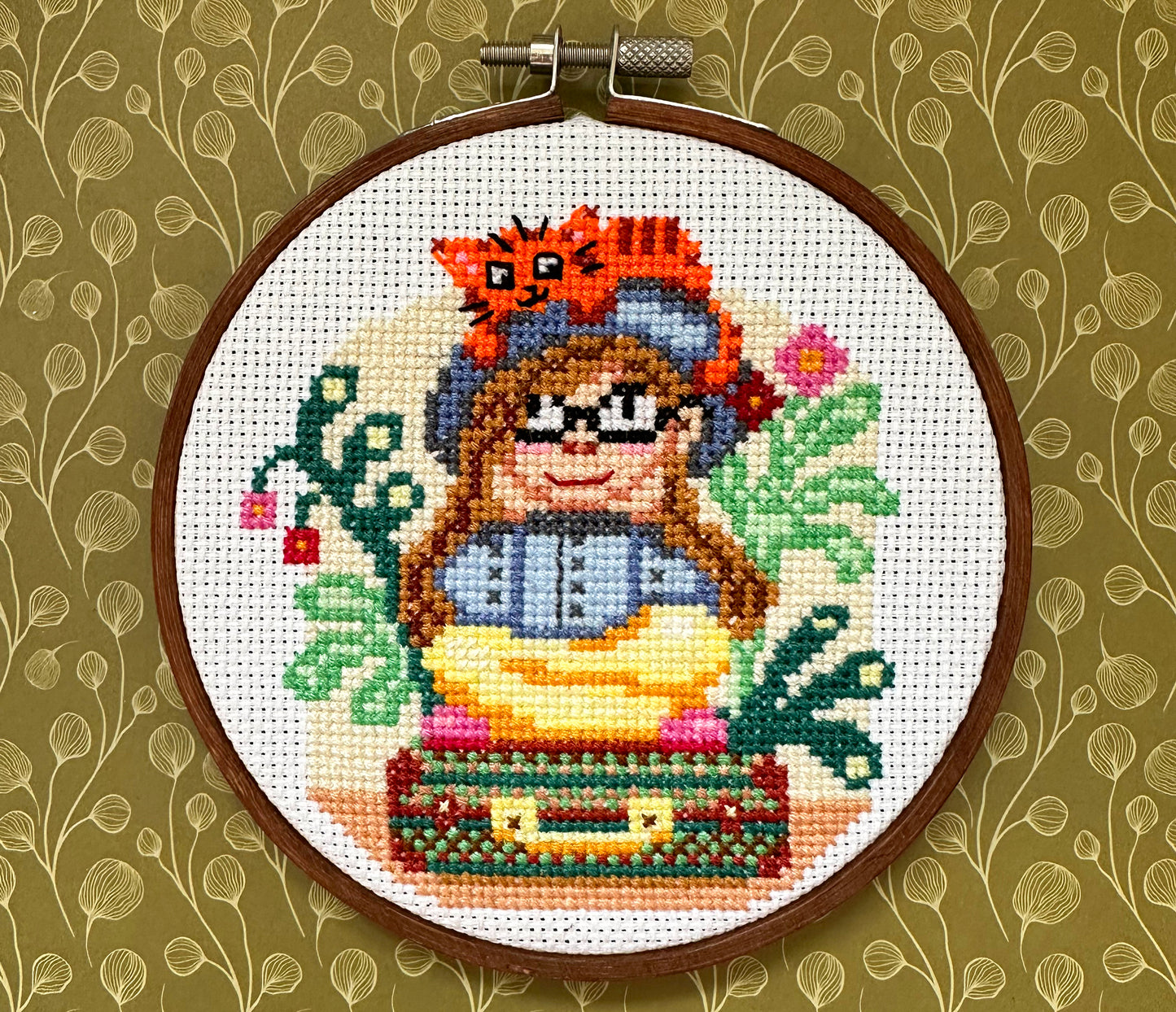 Traveller girl PDF cross stitch pattern