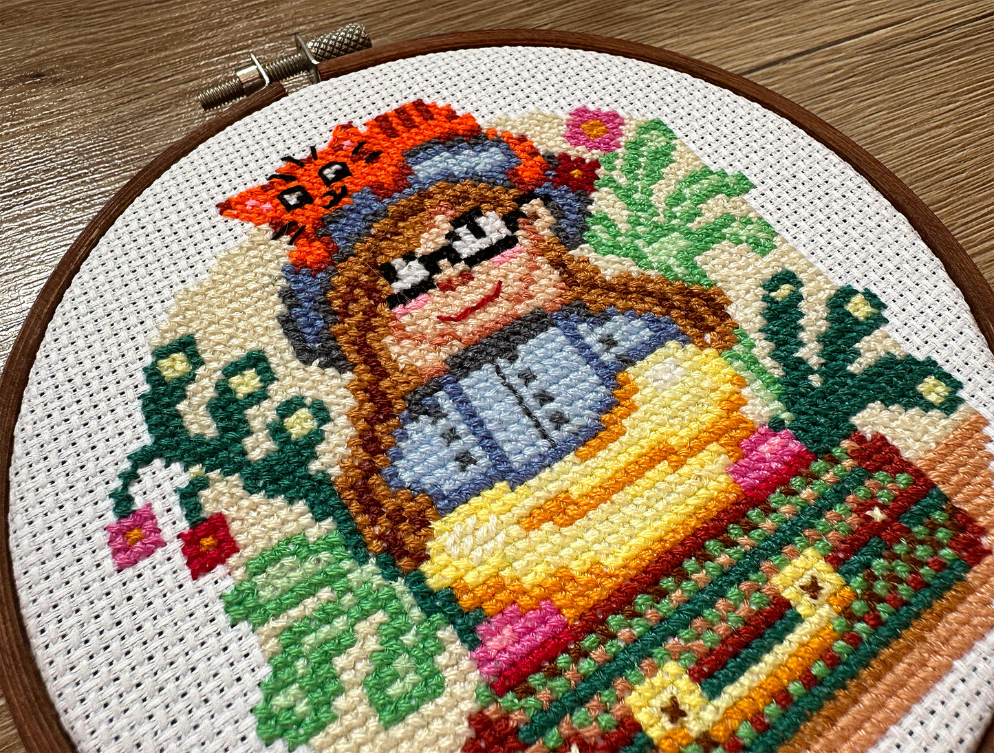 Traveller girl PDF cross stitch pattern