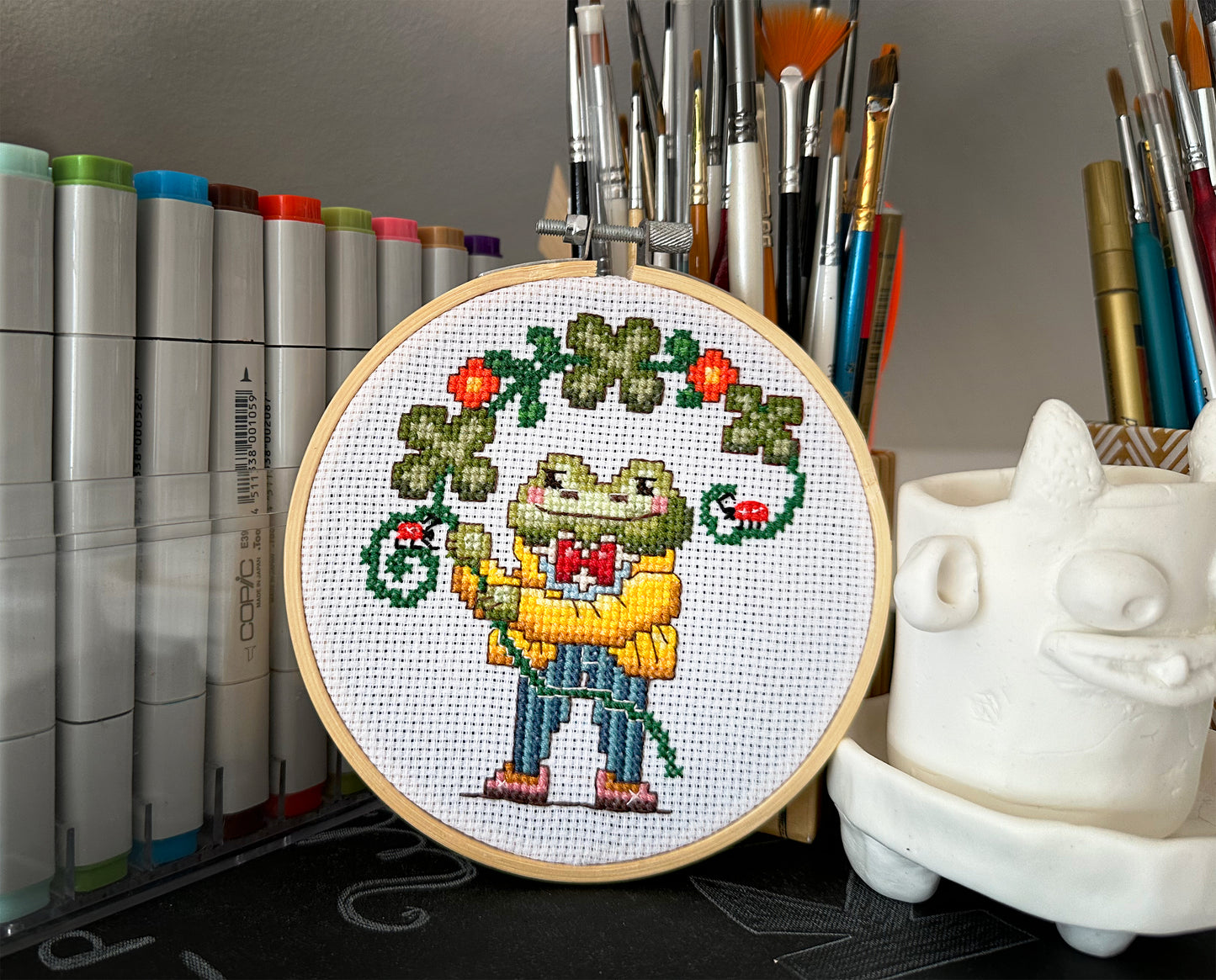 Mister Frog Cross Stitch PDF pattern