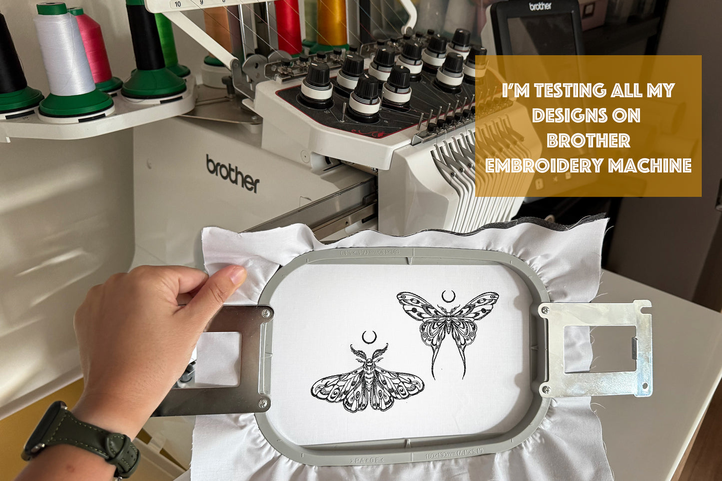 Two butterflies machine embroidery bundle