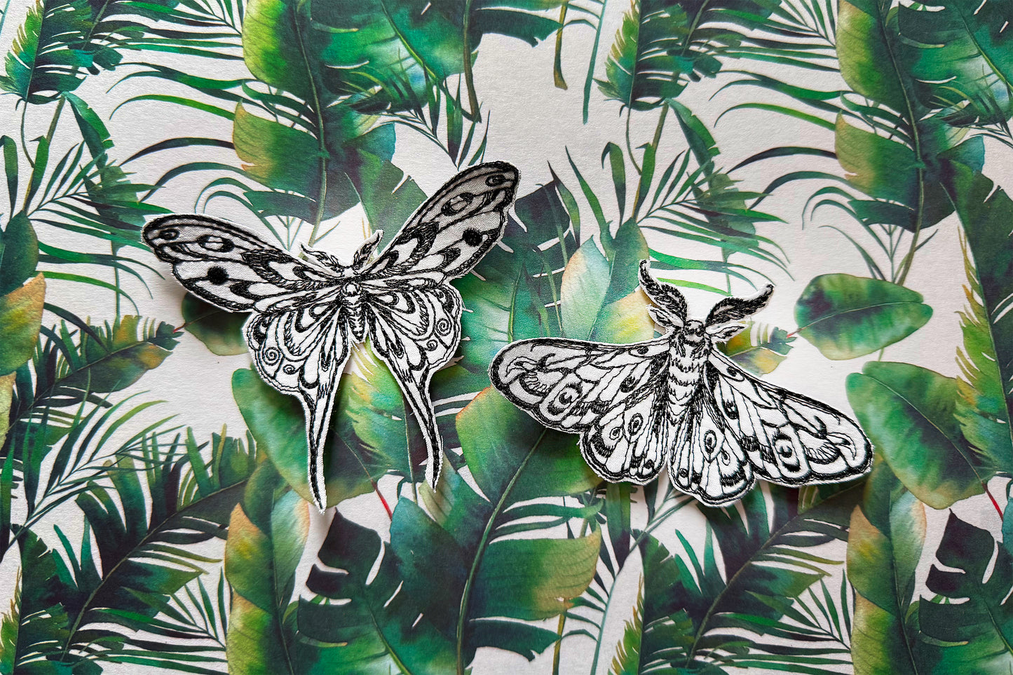Two butterflies machine embroidery bundle