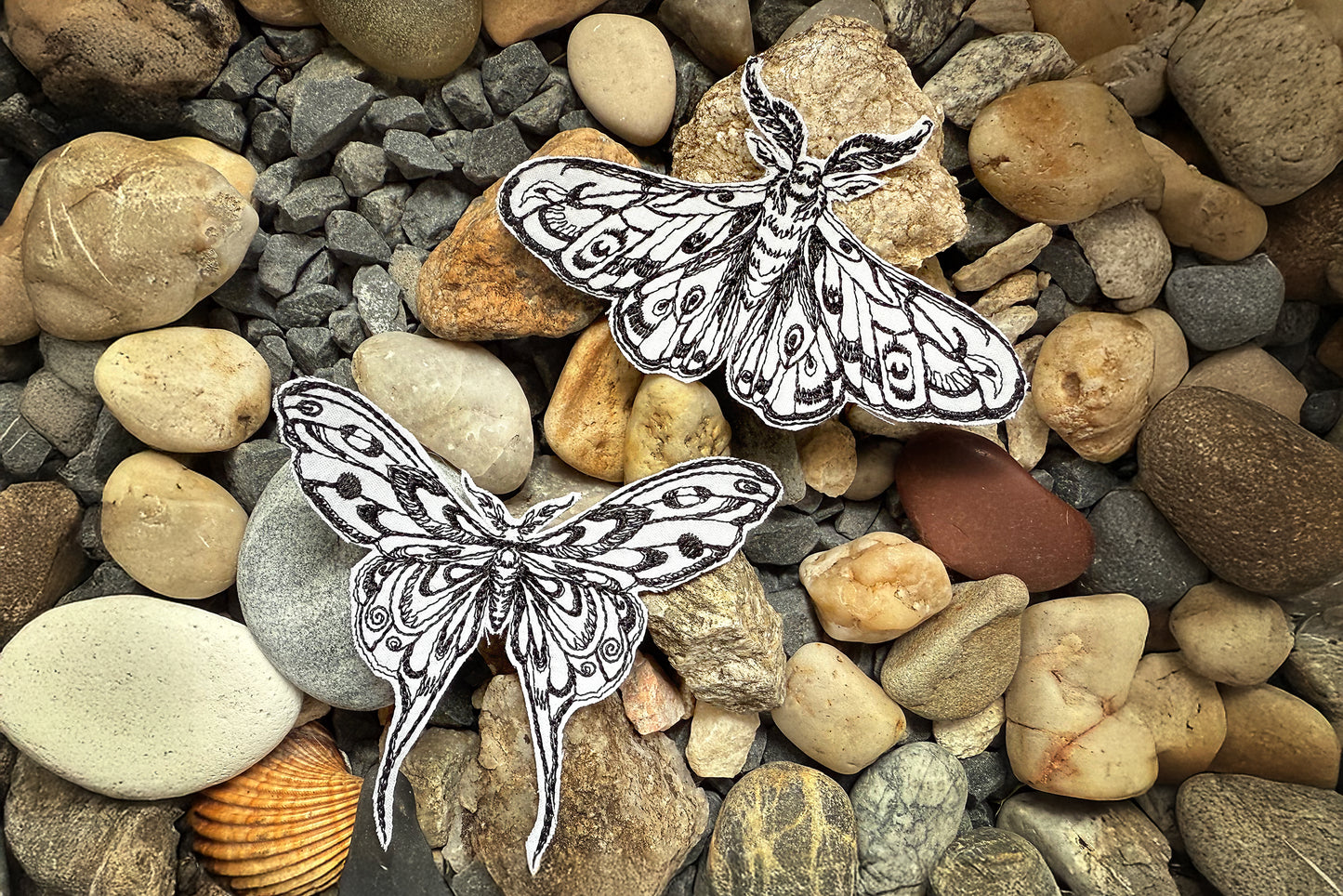 Two butterflies machine embroidery bundle
