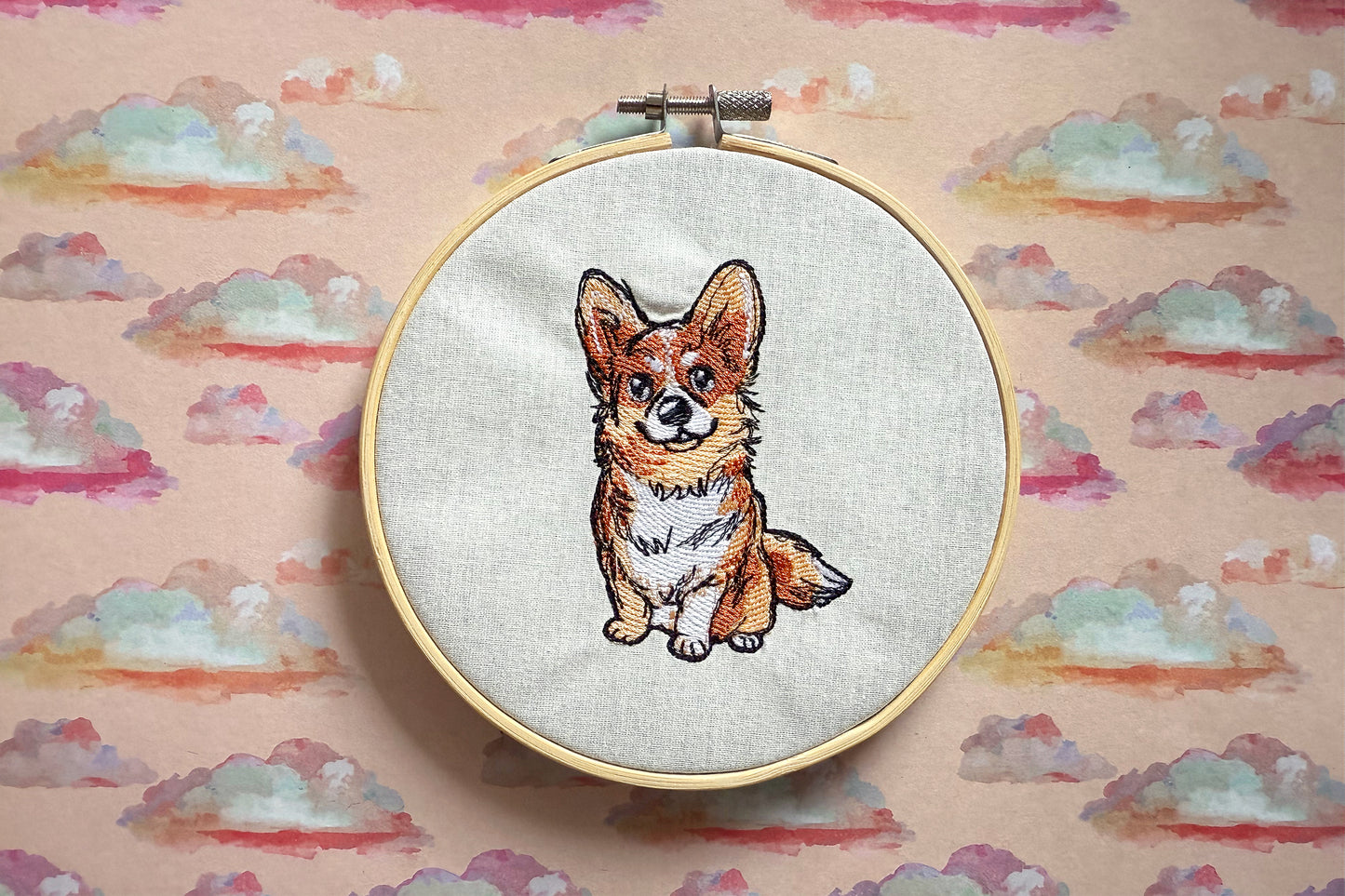 Corgi Machine Embroidery Design