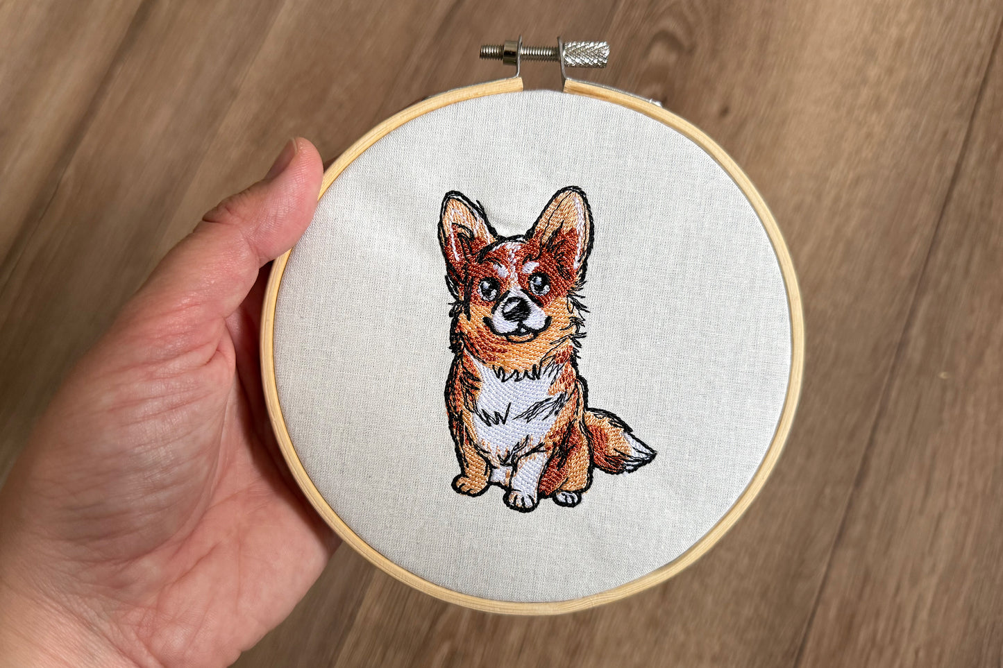 Corgi Machine Embroidery Design