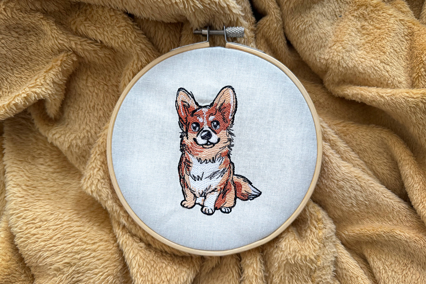 Corgi Machine Embroidery Design