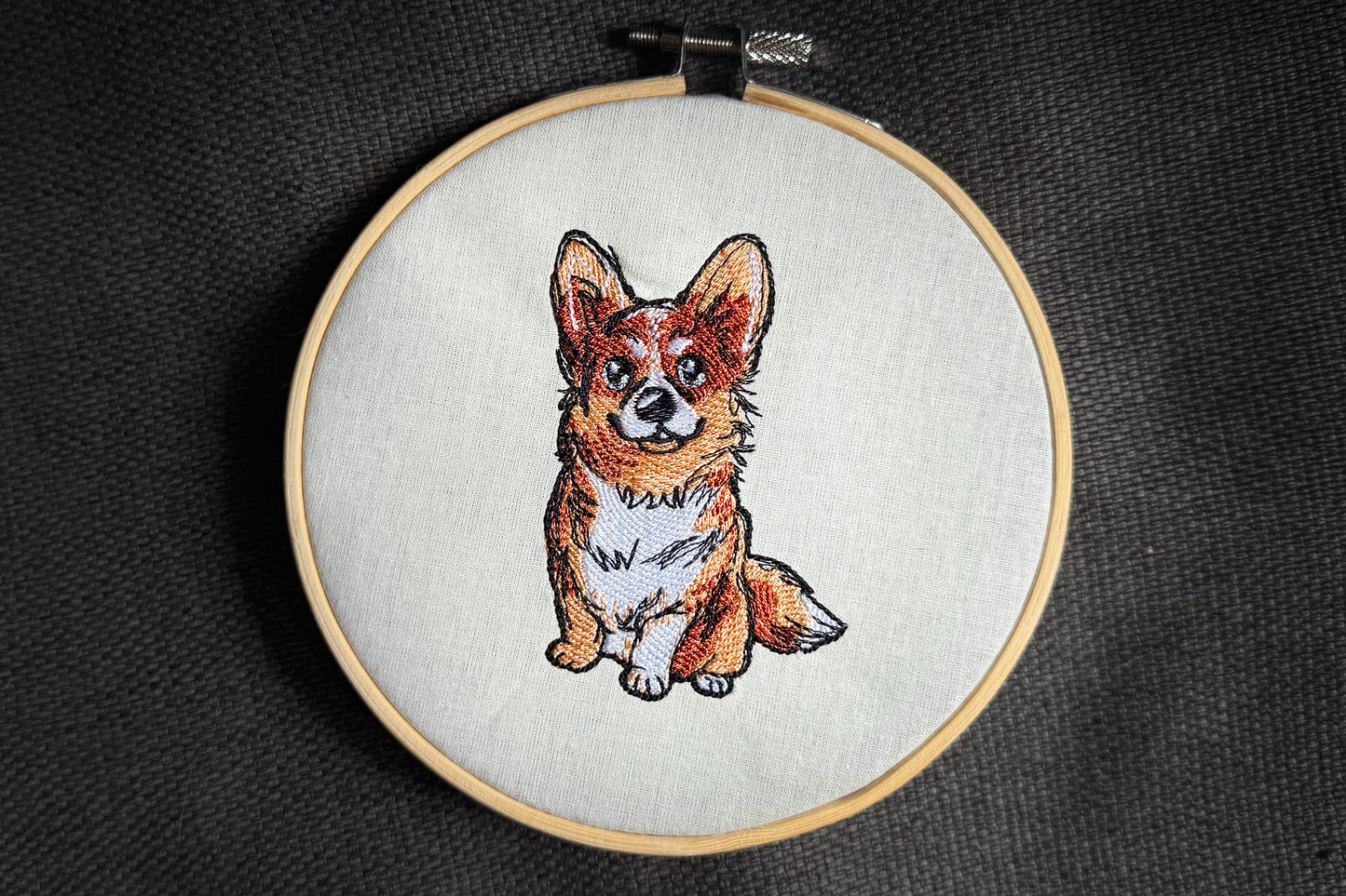 Corgi Machine Embroidery Design