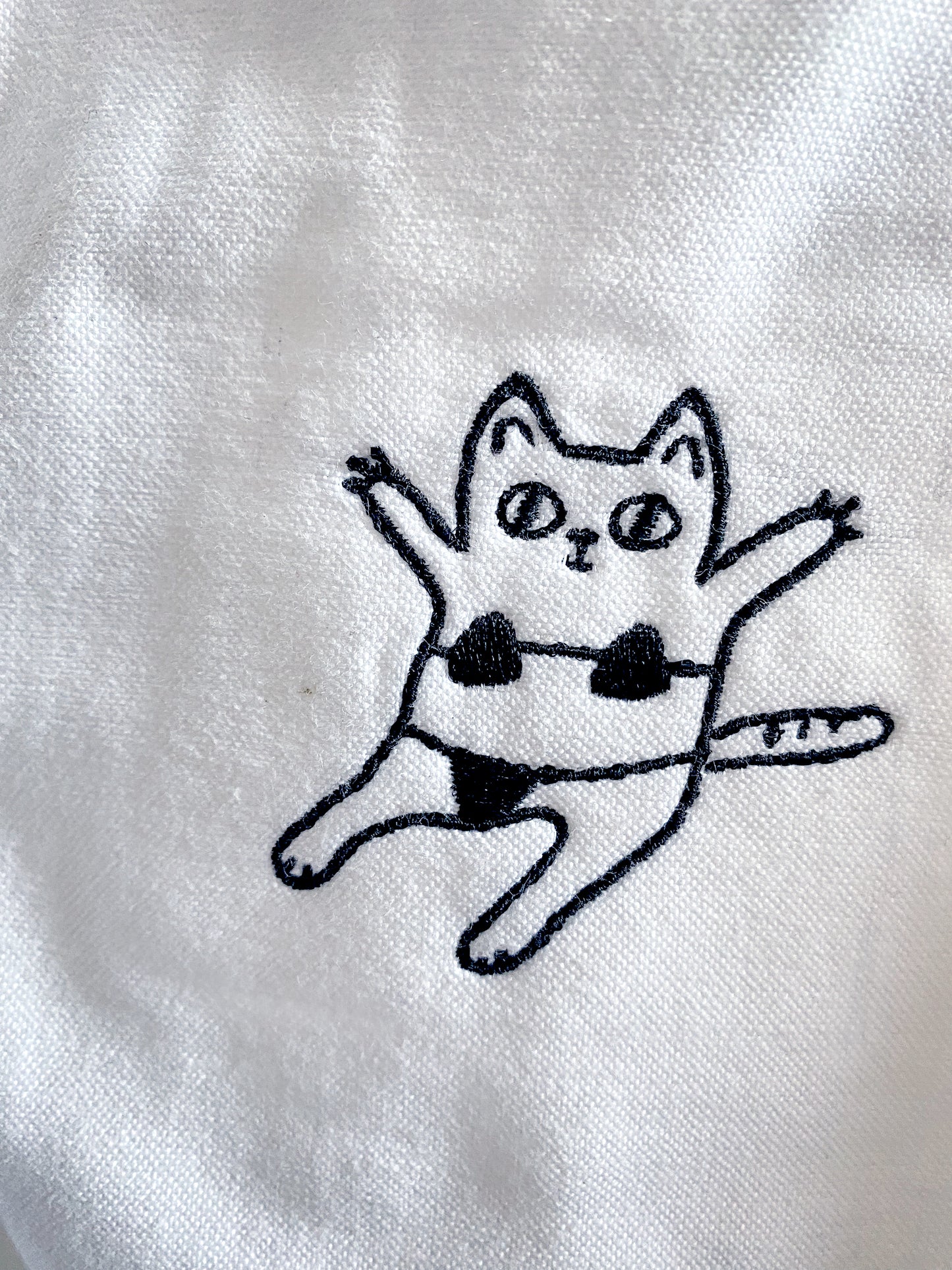 Funny cat machine embroidery design