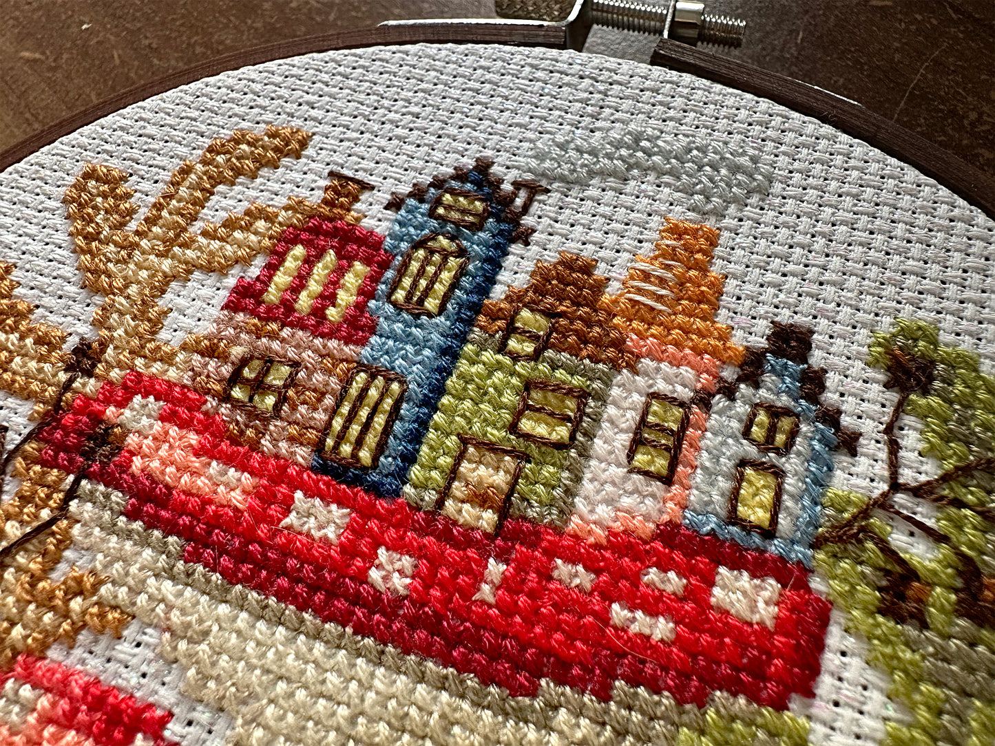 Mushroom city PDF cross stitch pattern