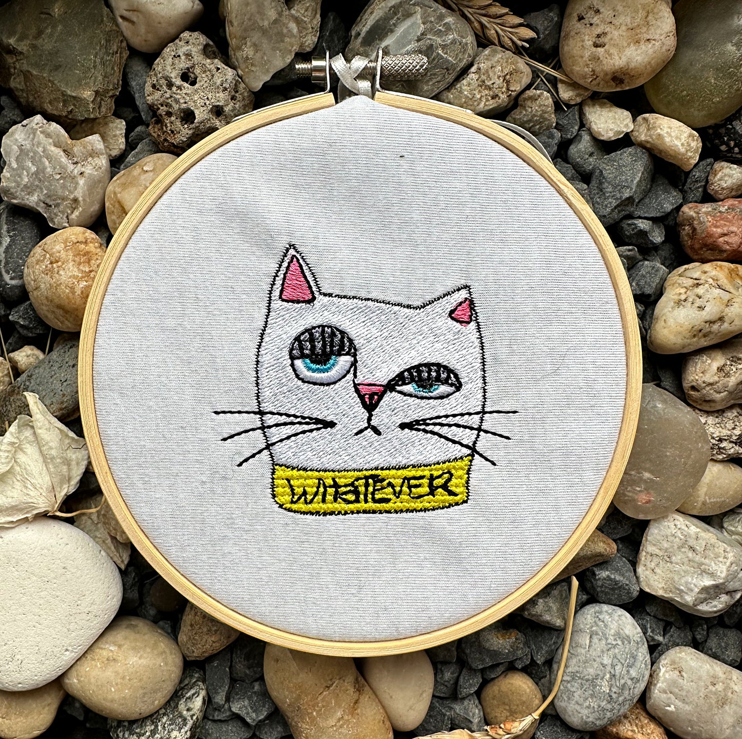 Whatever cat machine embroidery design