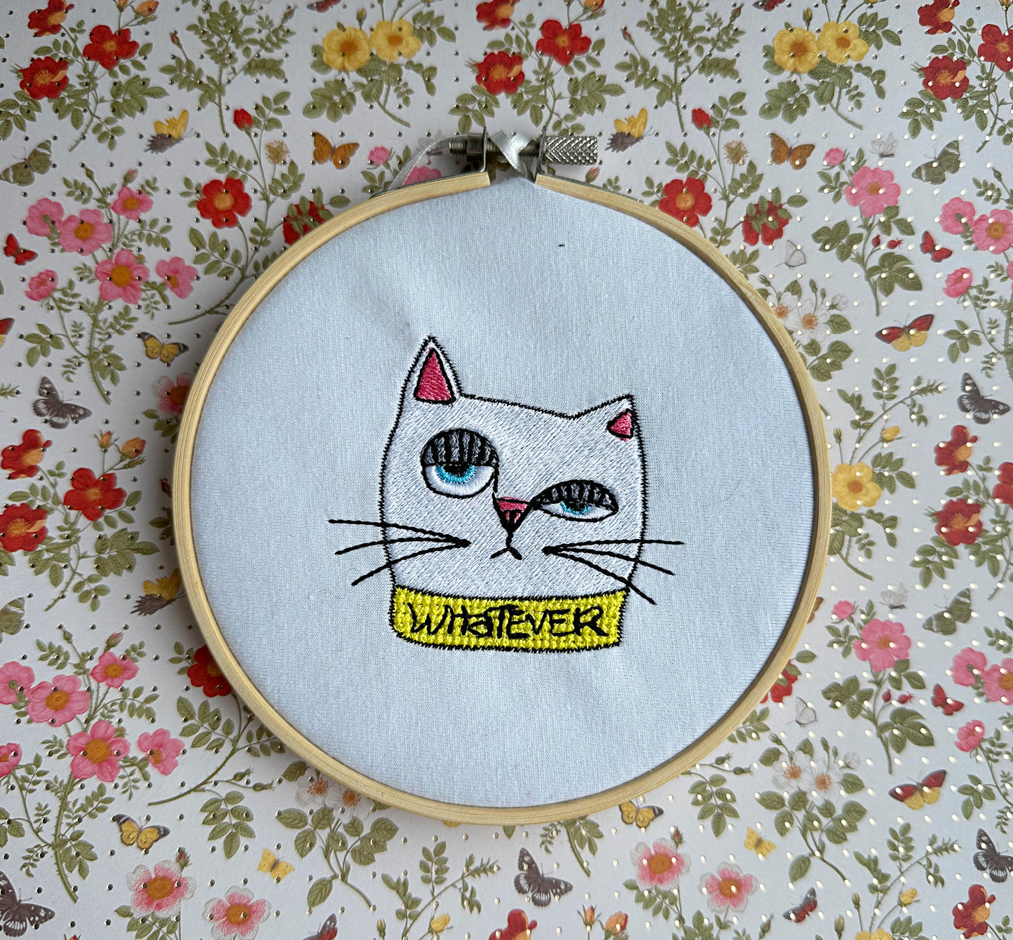 Whatever cat machine embroidery design