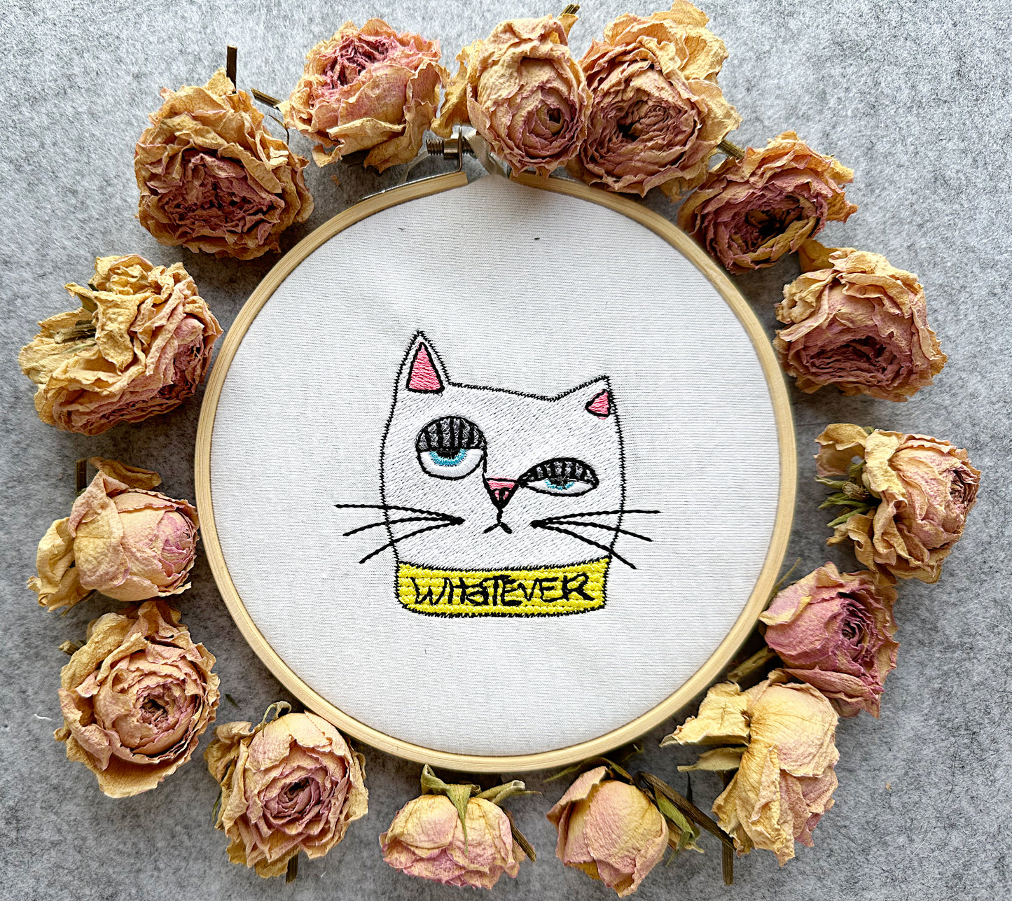 Whatever cat machine embroidery design