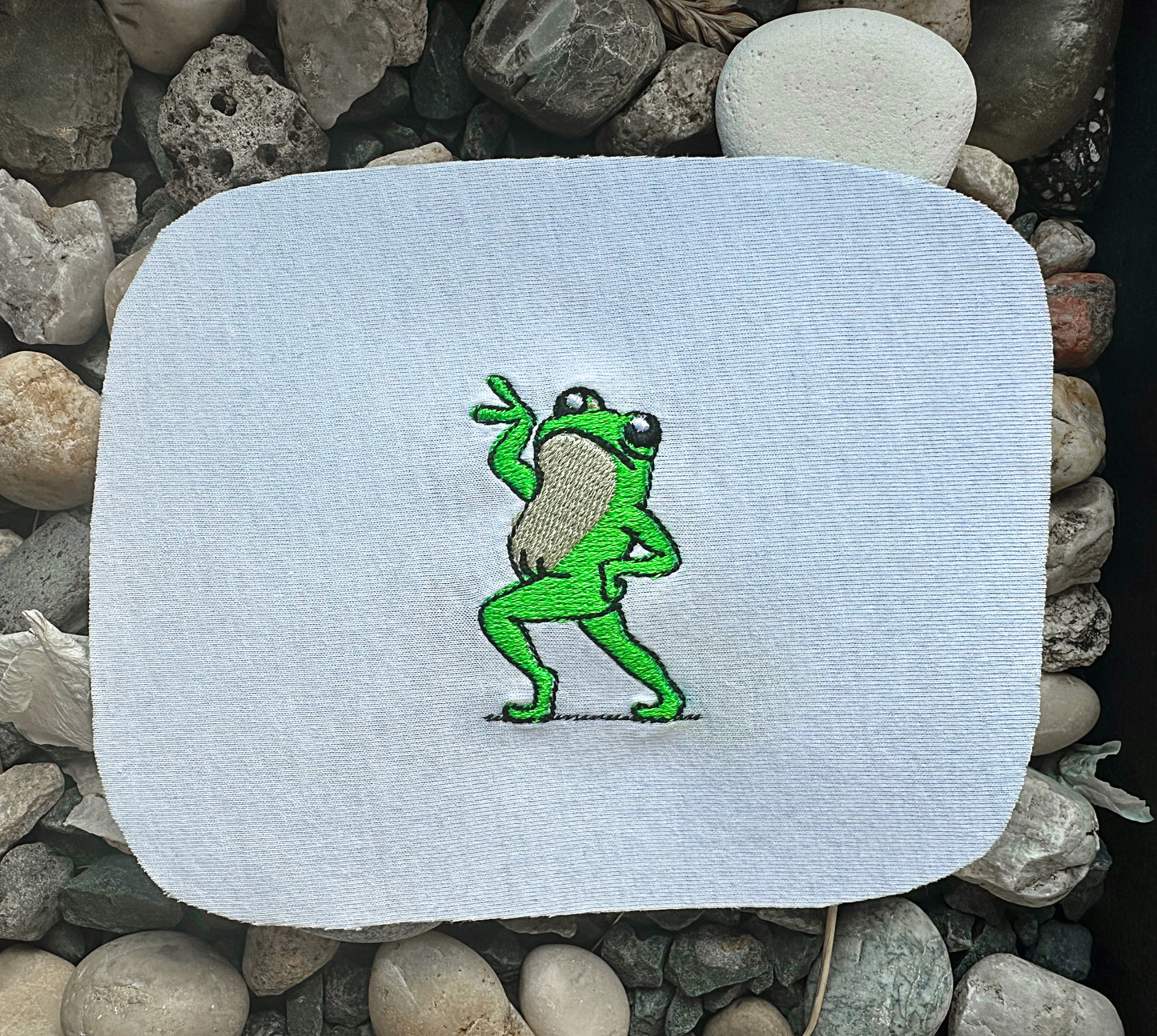 Groovy Frog machine embroidery design file for instant download