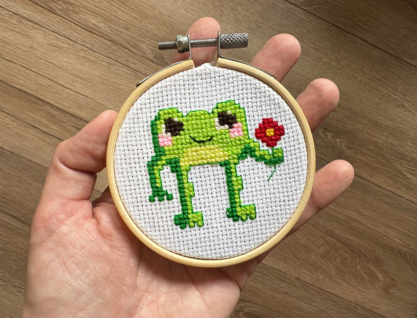 Little frog cross-stitch PDF pattern