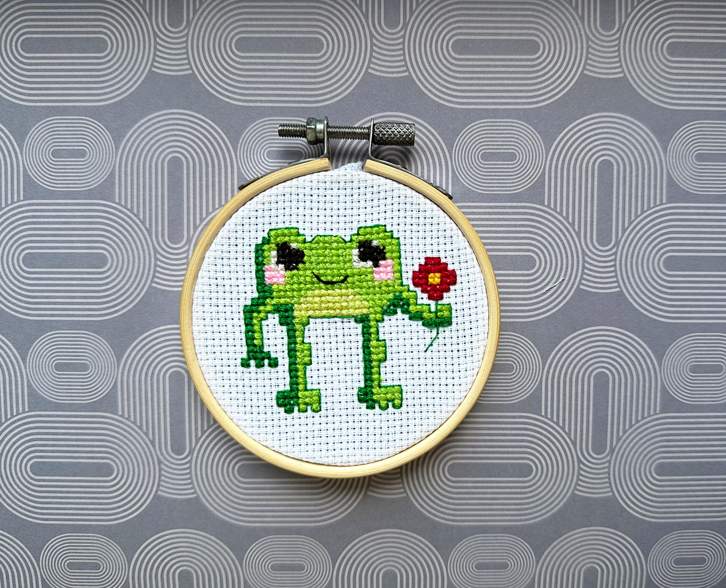 Little frog cross-stitch PDF pattern