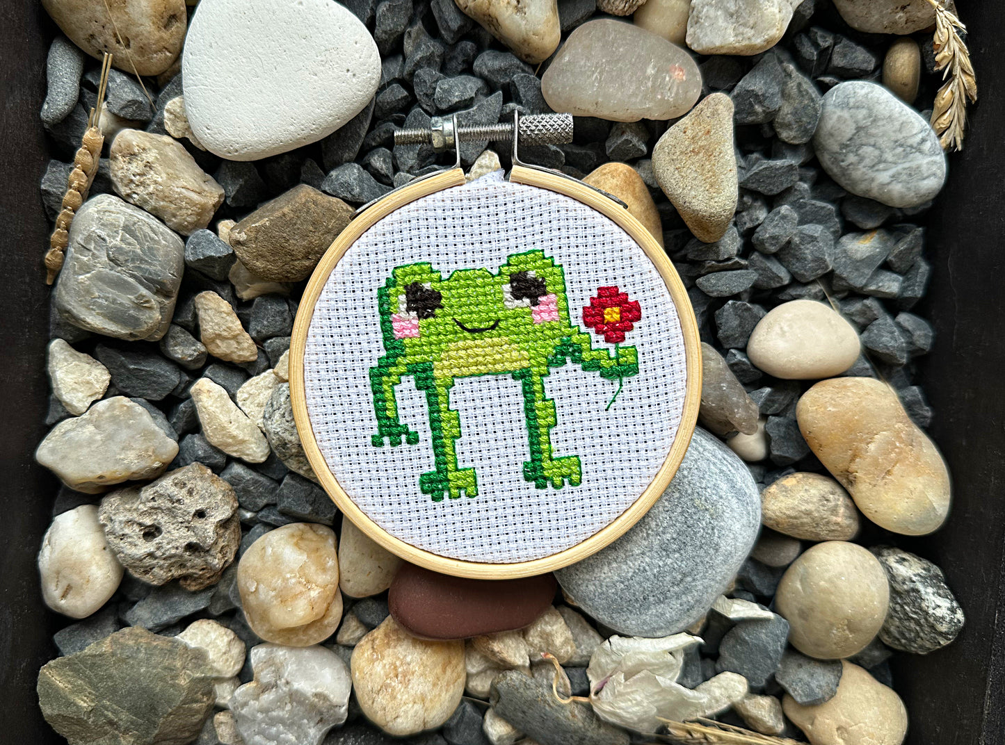 Little frog cross-stitch PDF pattern