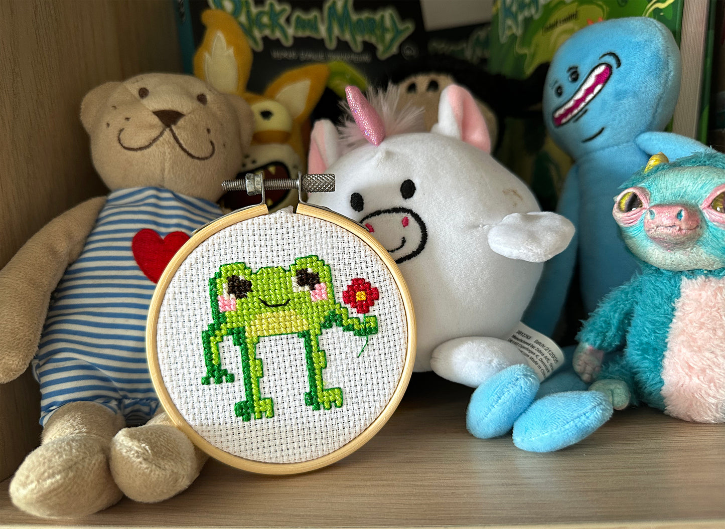 Little frog cross-stitch PDF pattern