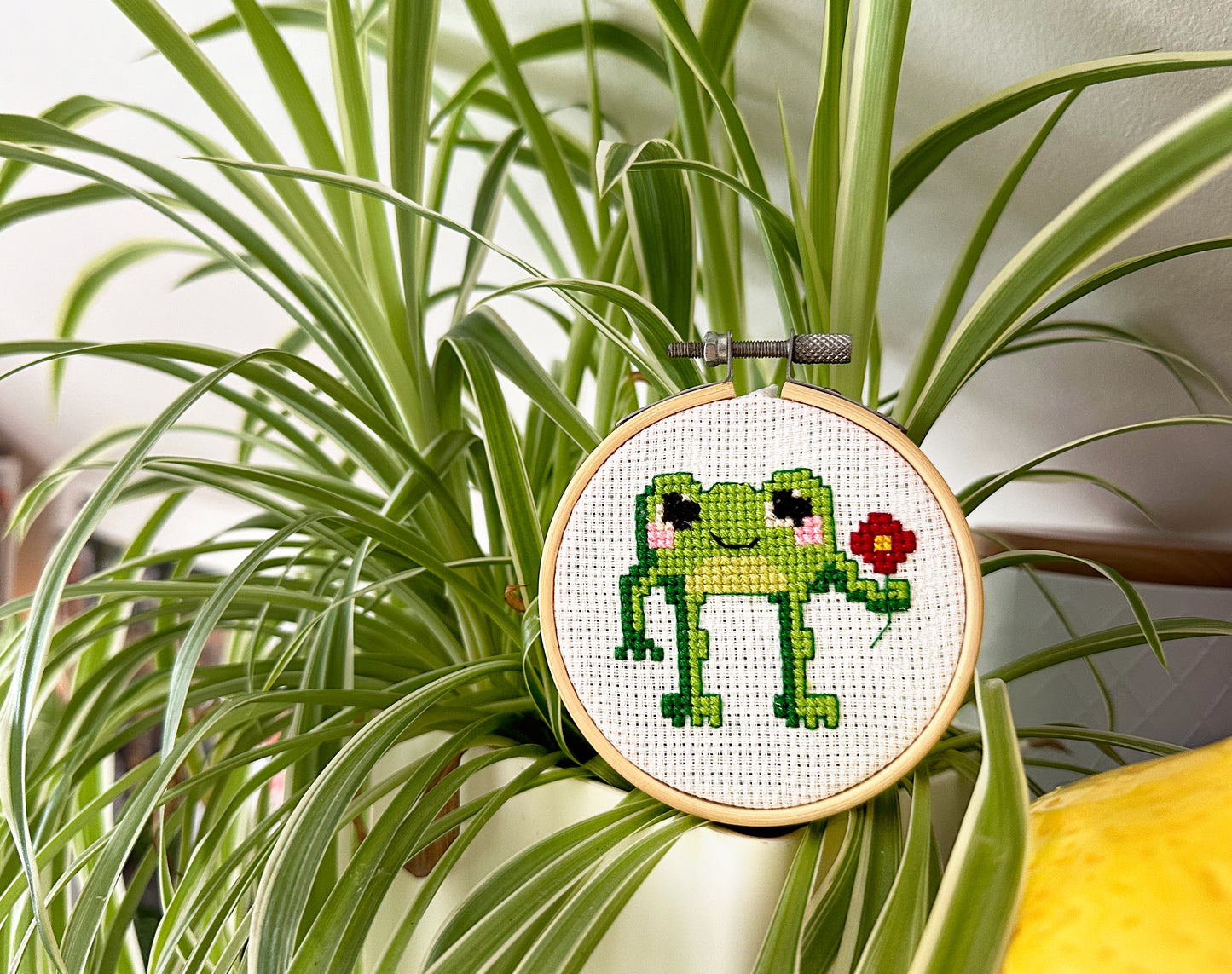 Little frog cross-stitch PDF pattern