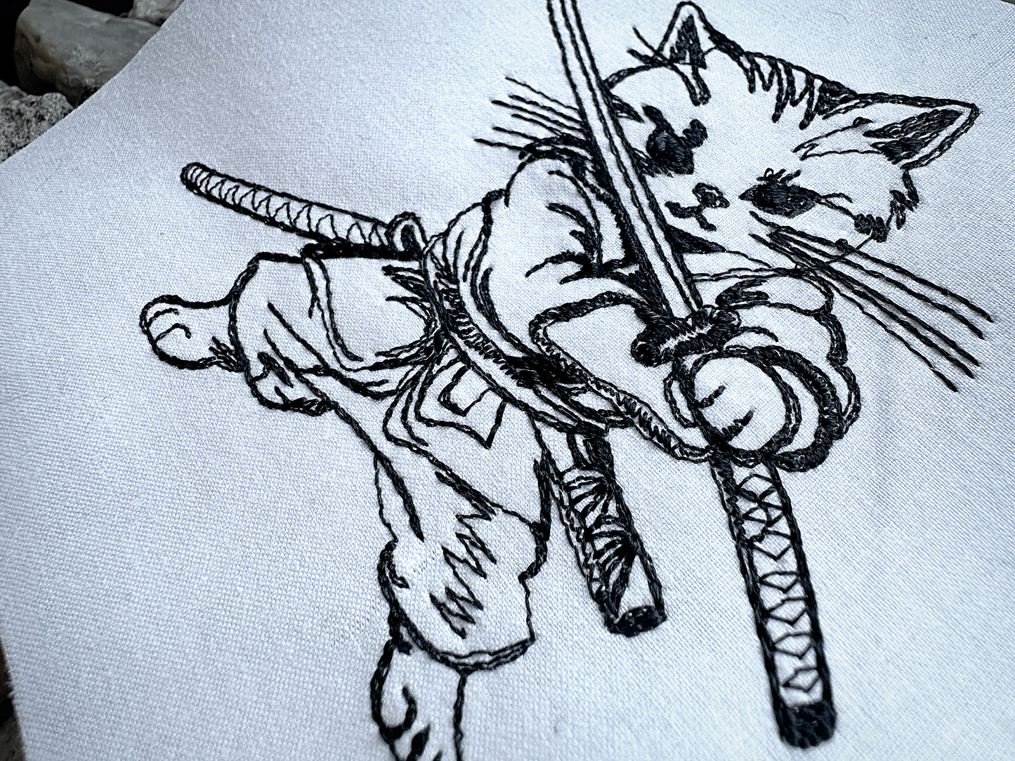 Little Samurai Cat Machine Embroidery design