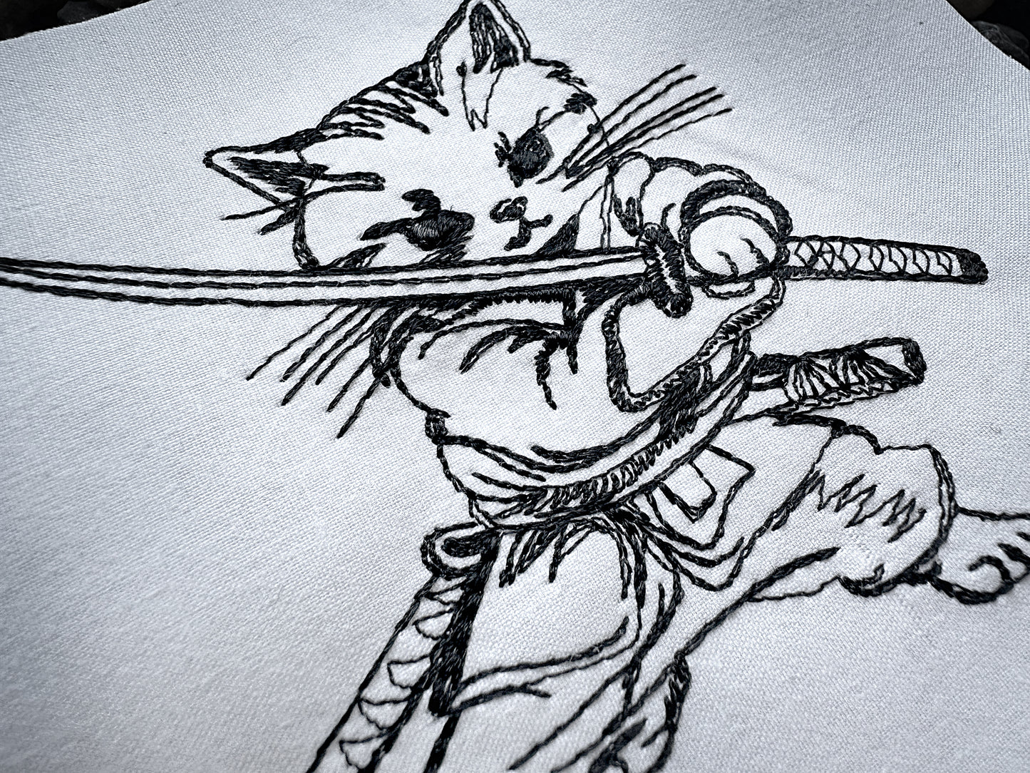 Little Samurai Cat Machine Embroidery design