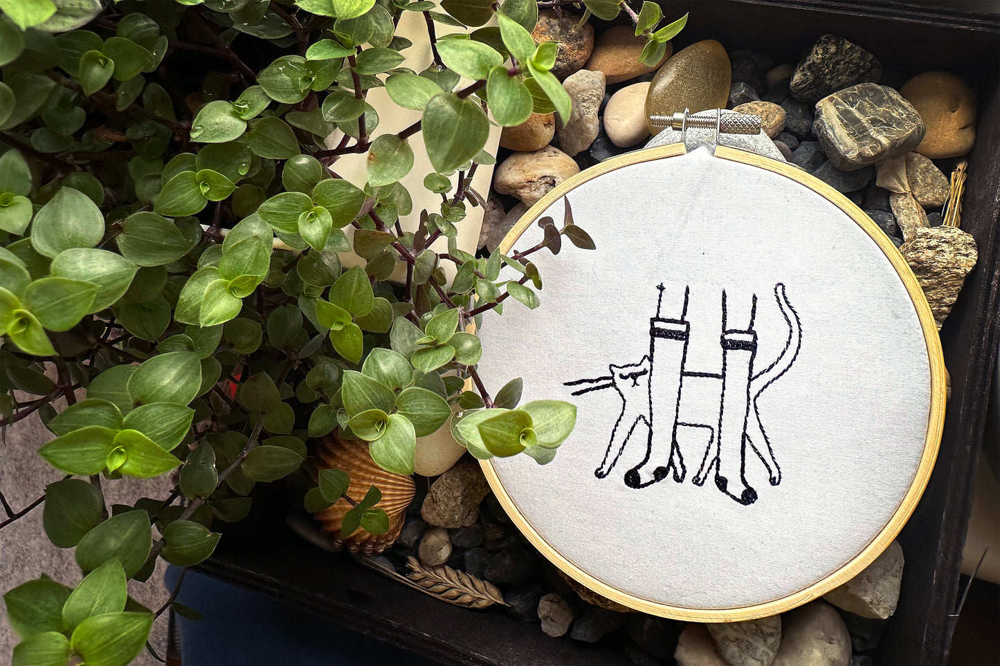 Sweet cat machine embroidery design