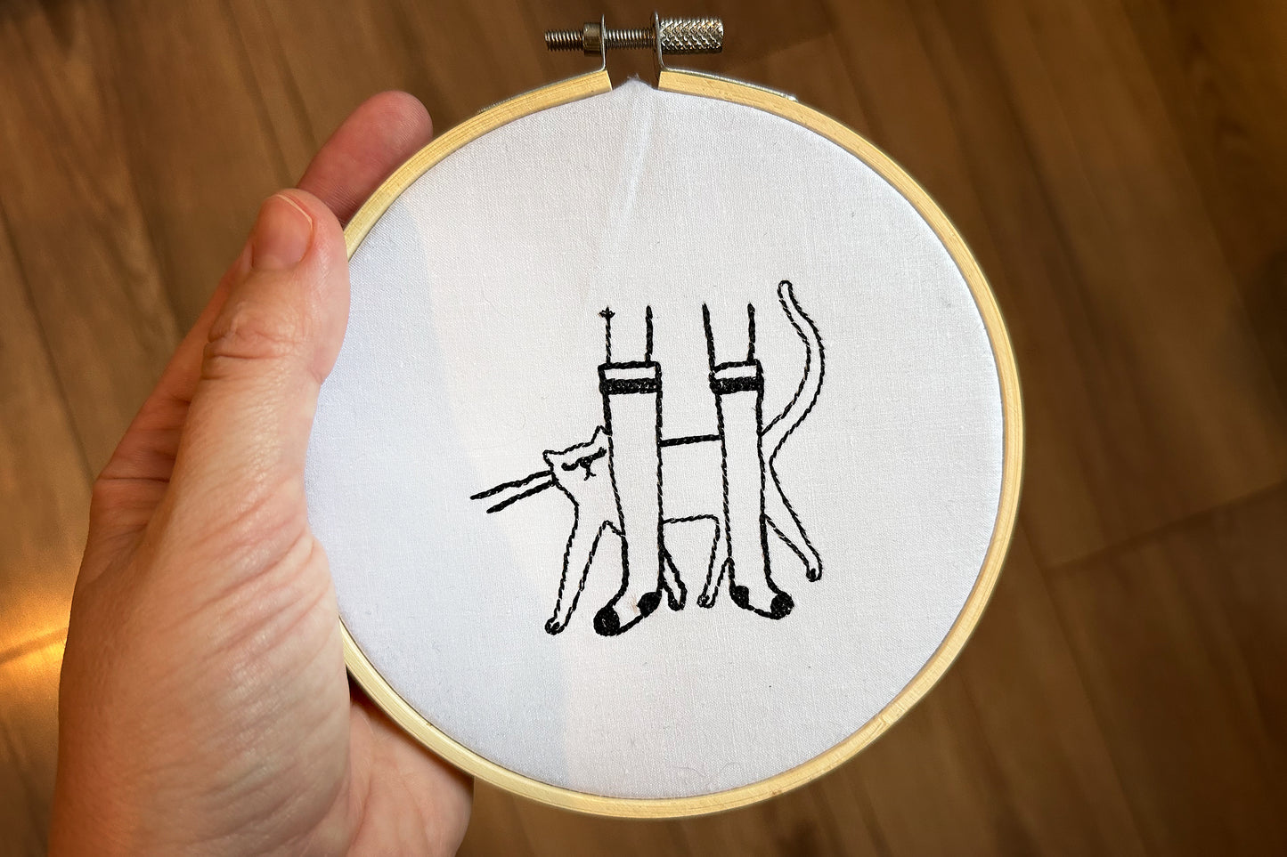 Sweet cat machine embroidery design