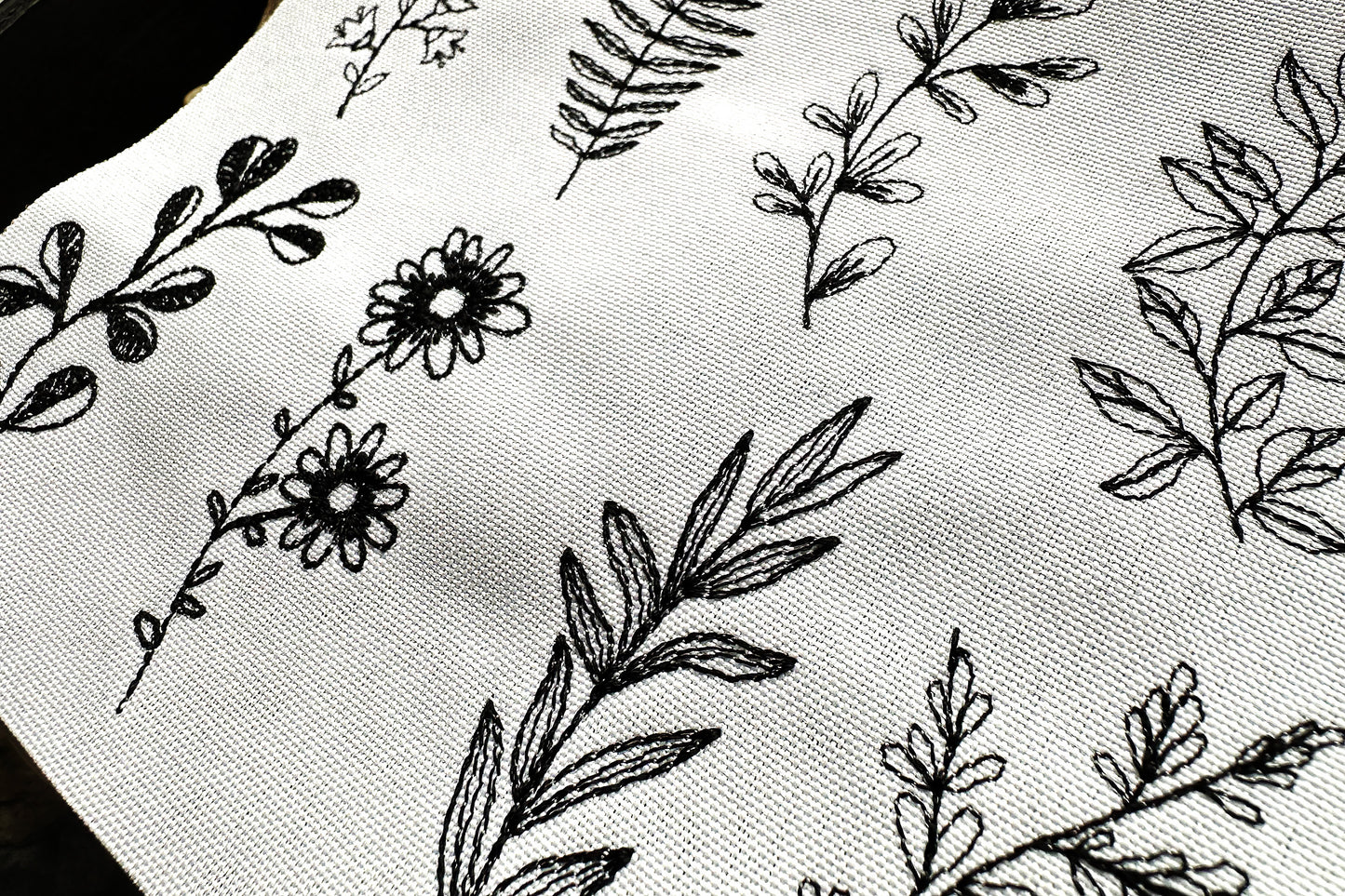 Floral set 8 pc machine embroidery
