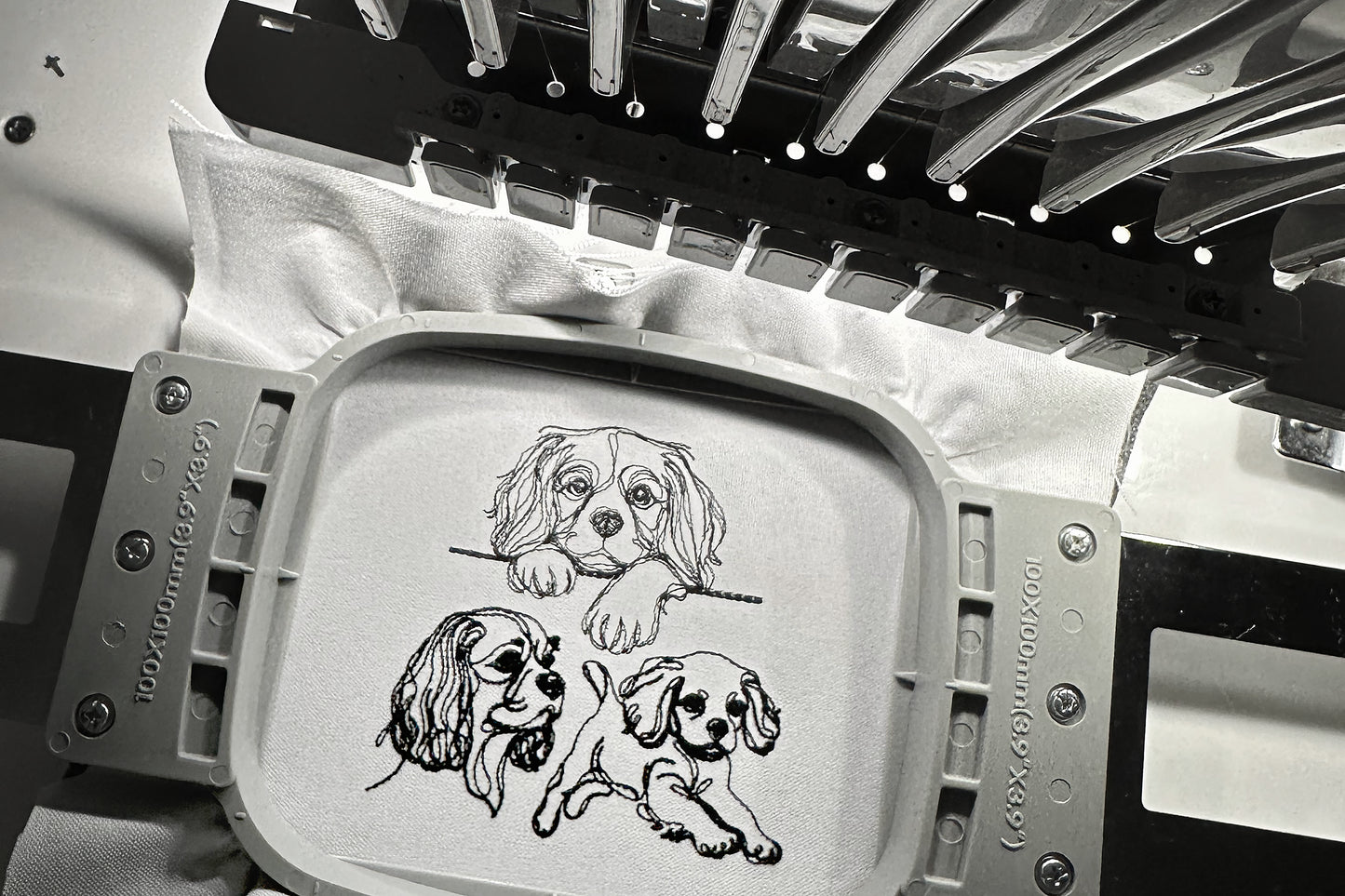 King Charles spaniel machine embroidery design