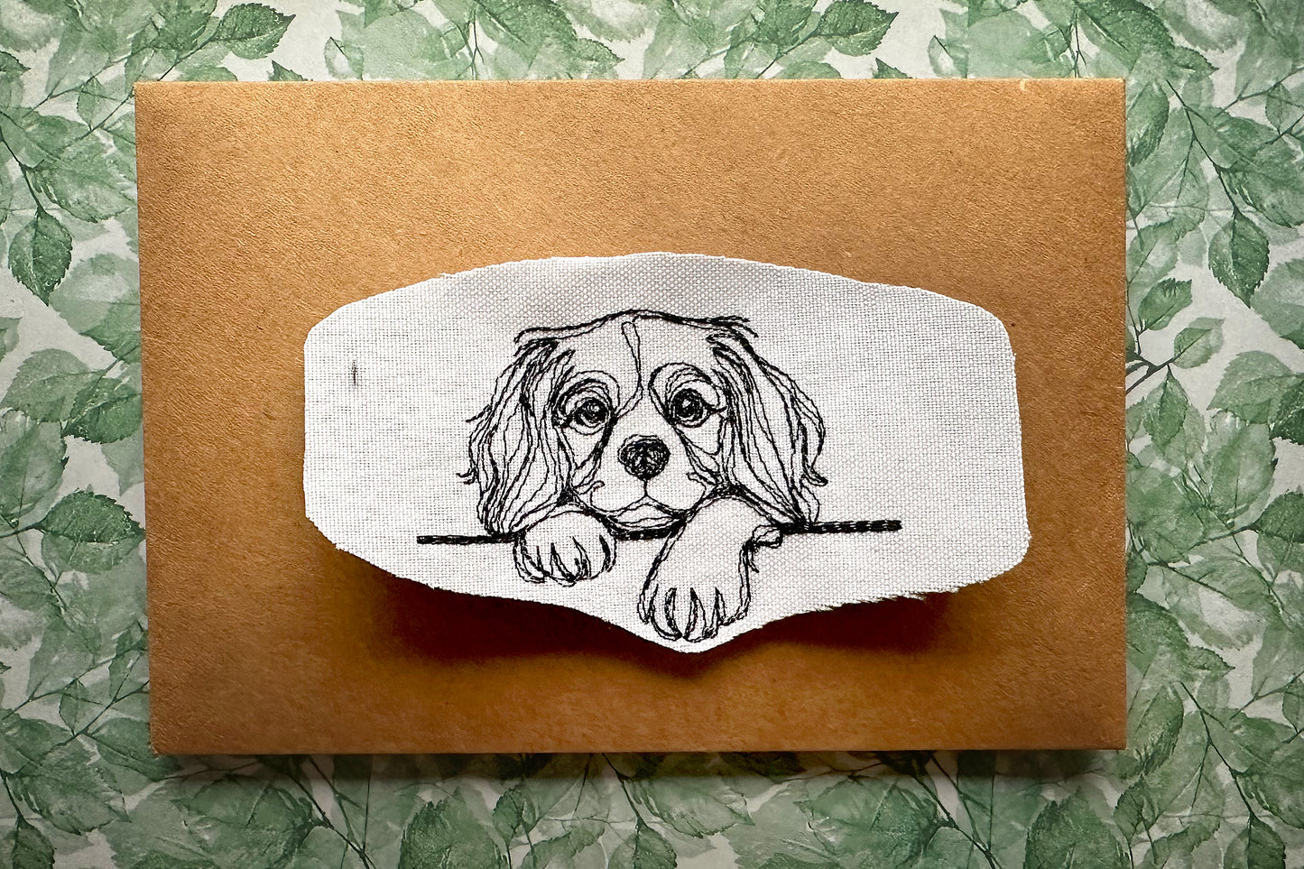 King Charles spaniel machine embroidery design