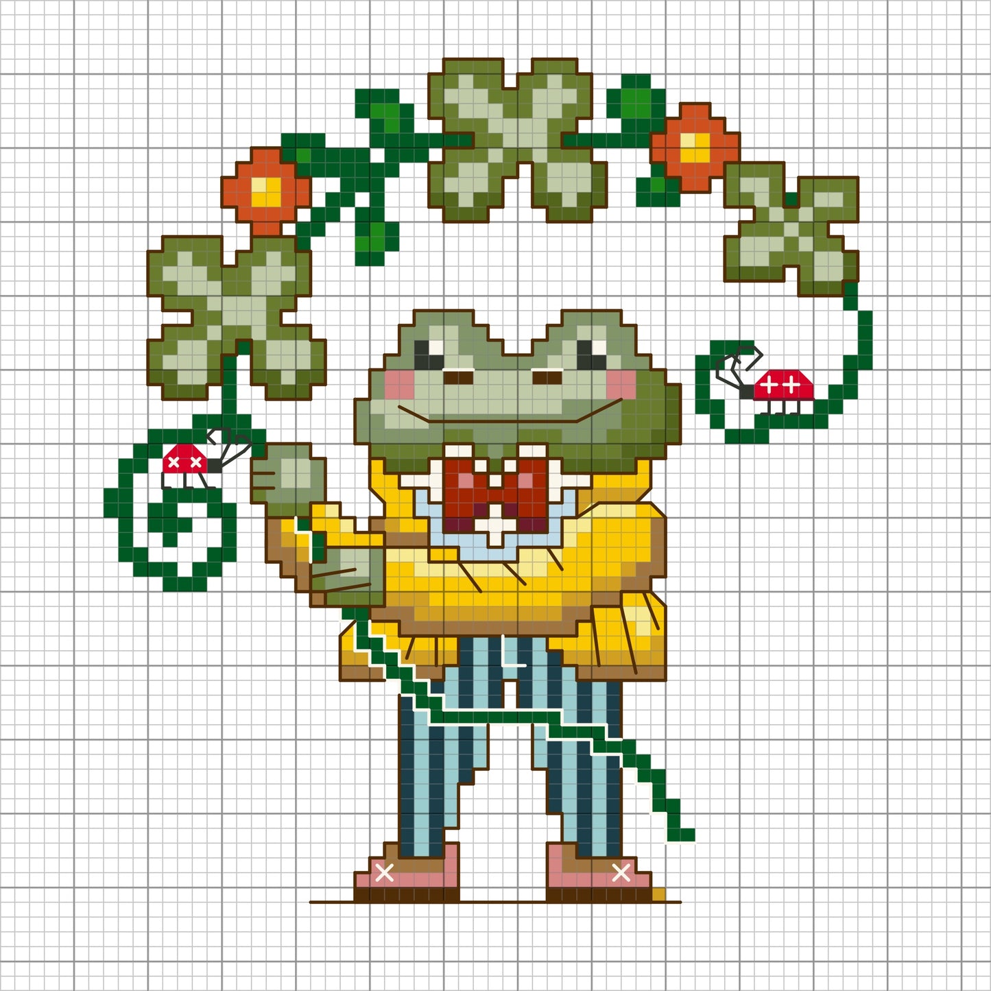 Mister Frog Cross Stitch PDF pattern