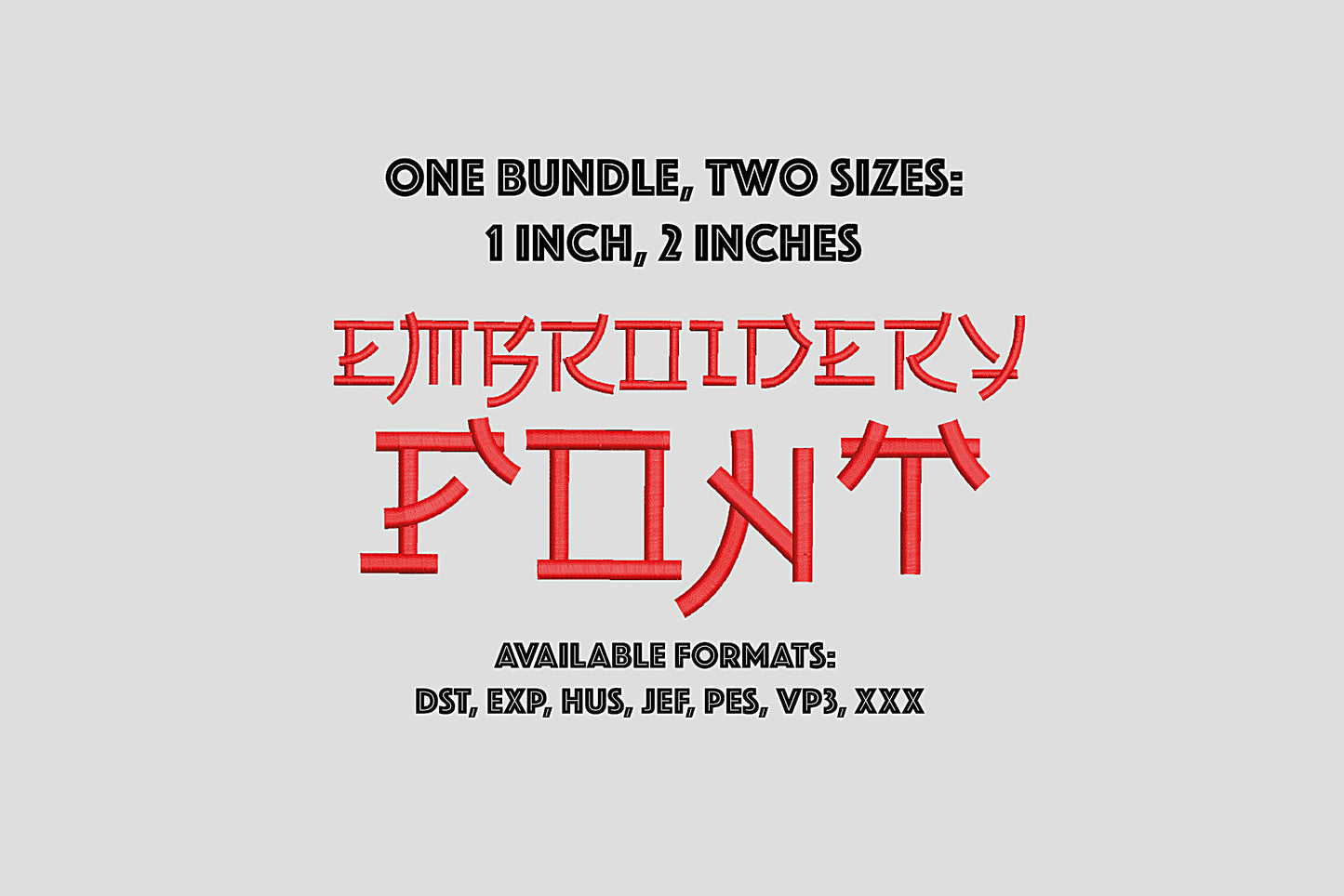 Japanese Style Machine Embroidery Font – Alphabet A-Z