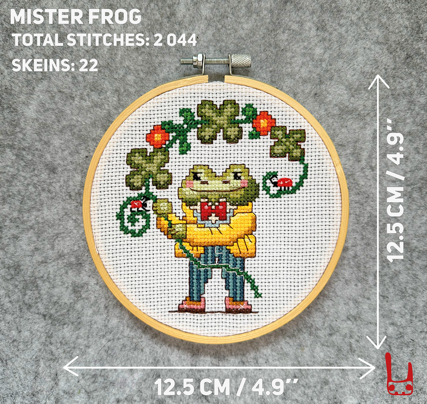 Mister Frog Cross Stitch PDF pattern