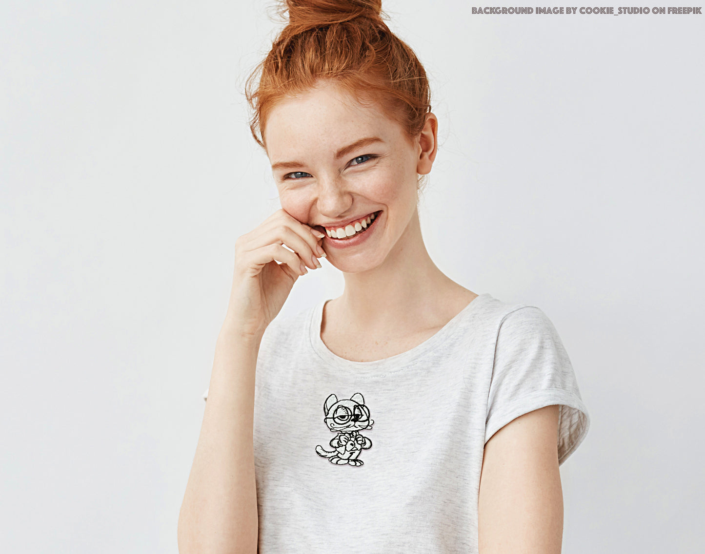 Mr Cat funny machine embroidery design