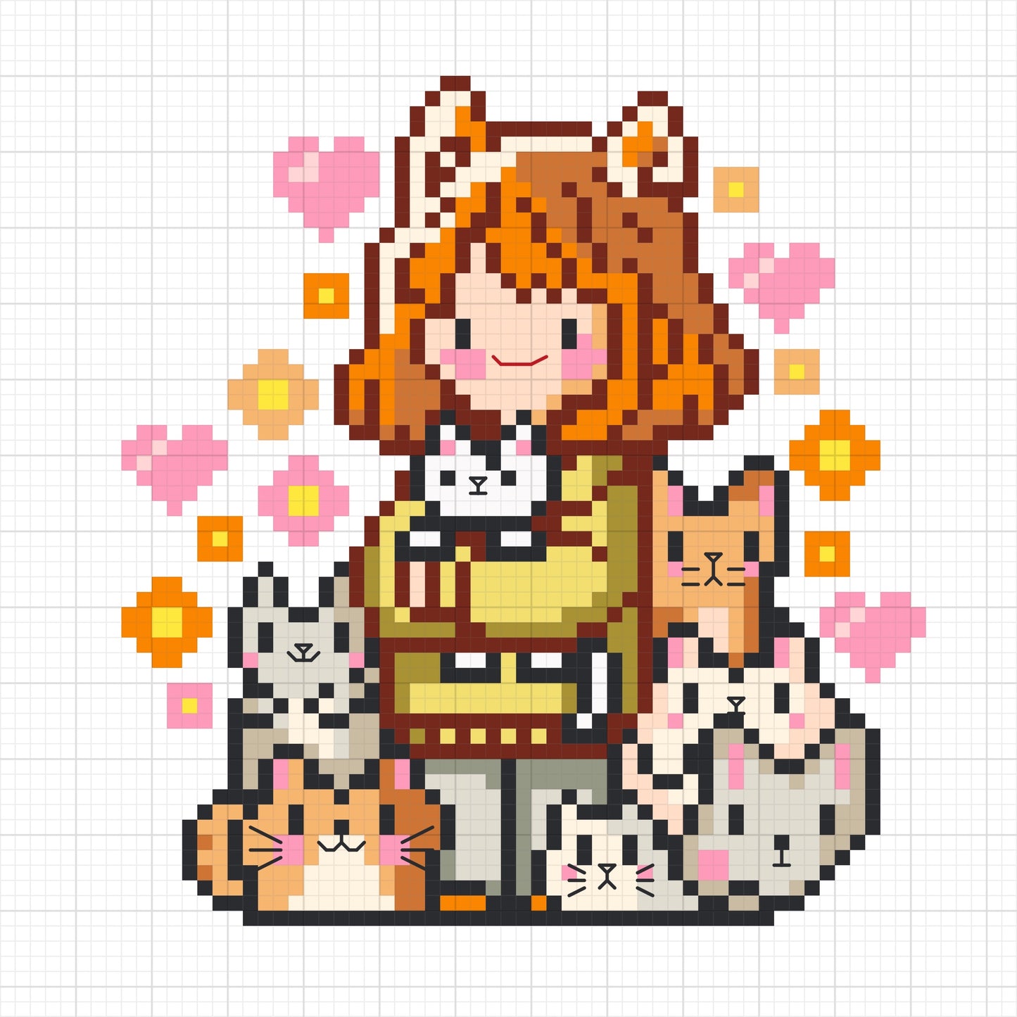 Cat's mom PDF cross stitch pattern