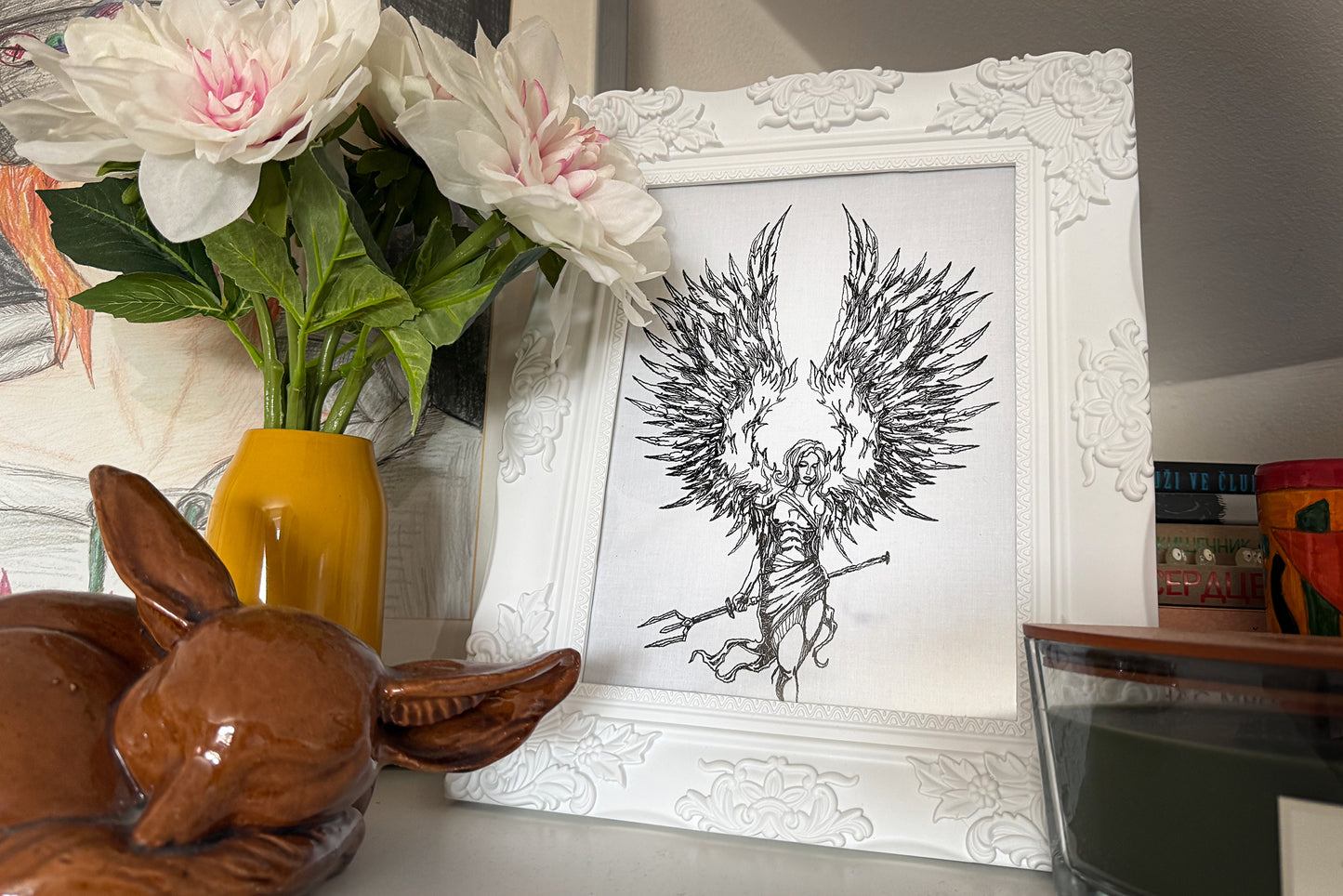 Warrior Girl Machine embroidery