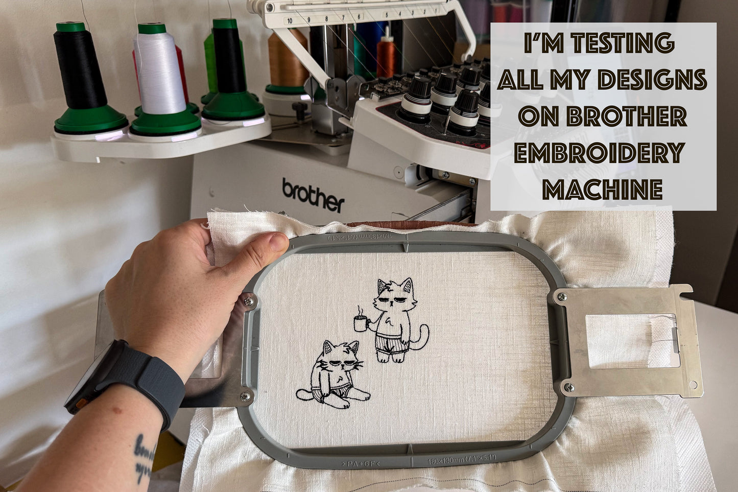 Grumpy Cat Machine Embroidery Design Set