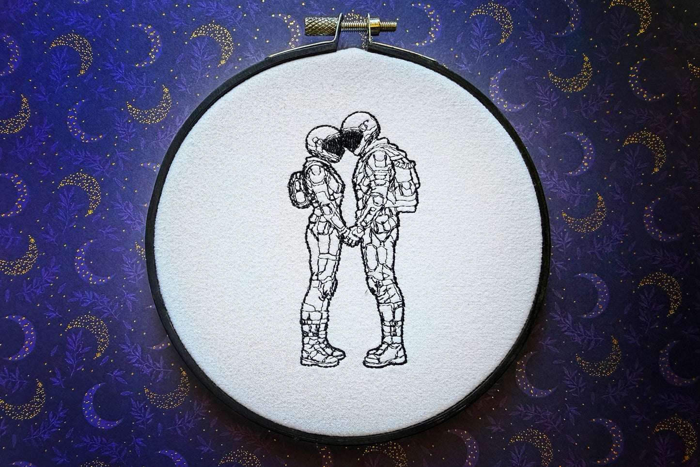 Cosmic Lovers Machine Embroidery Design