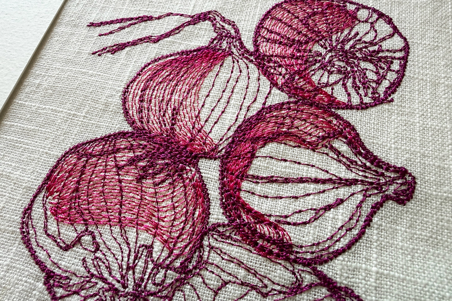 Onion Machine Embroidery Design – Minimal Kitchen Line Art