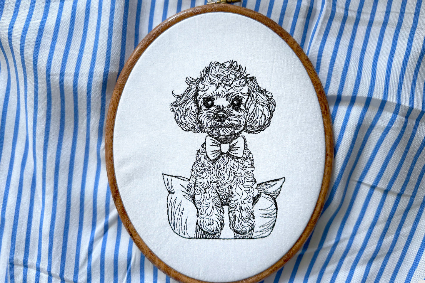 Maltipoo machine embroidery design
