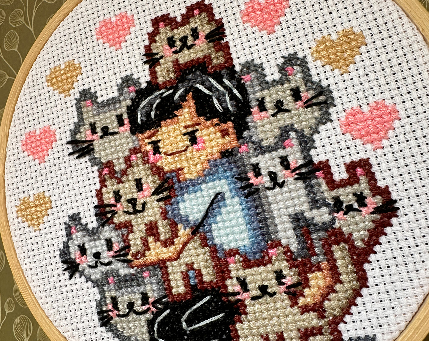 Cat's dad cross stitch pattern in PDF