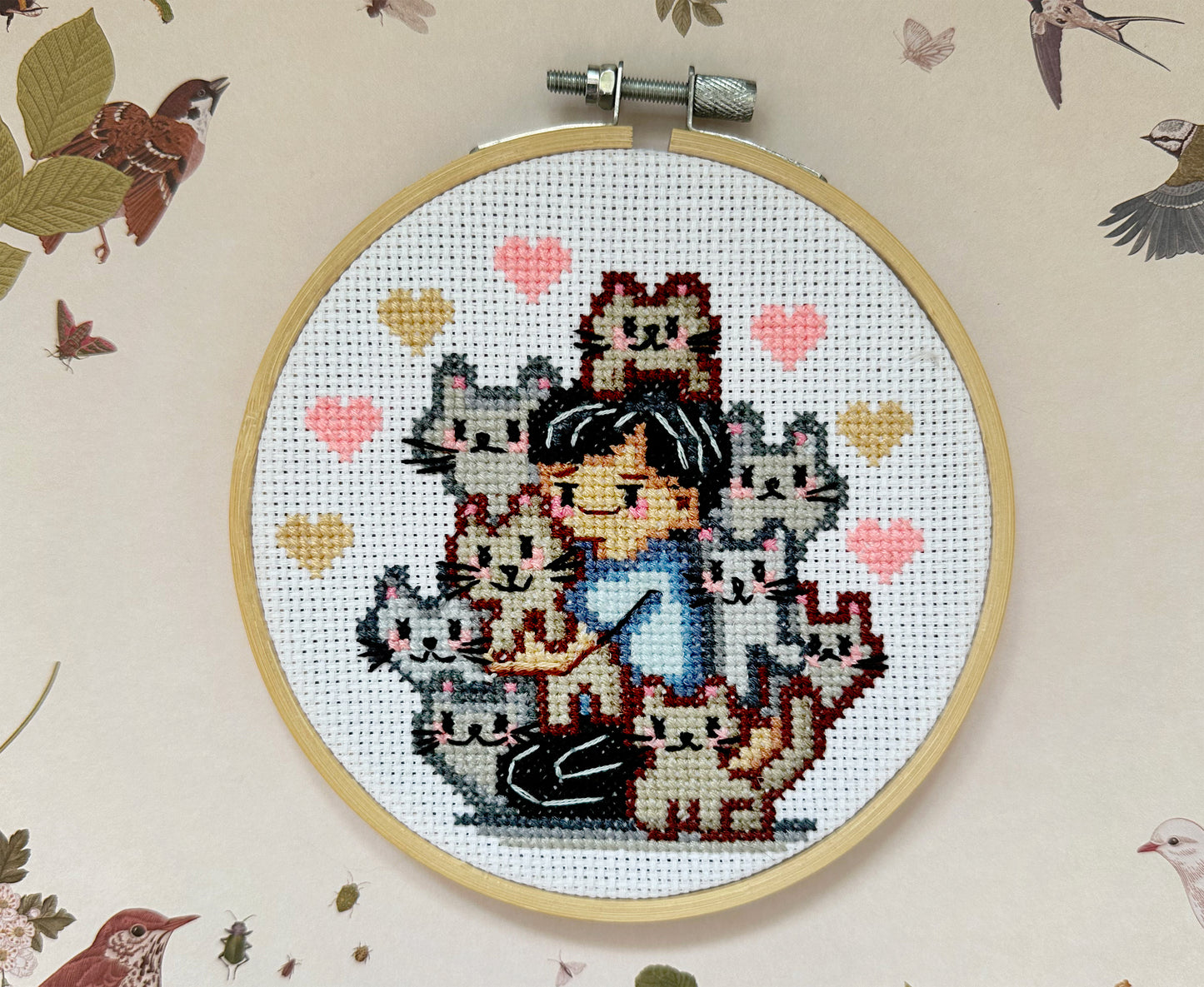 Cat's dad cross stitch pattern in PDF