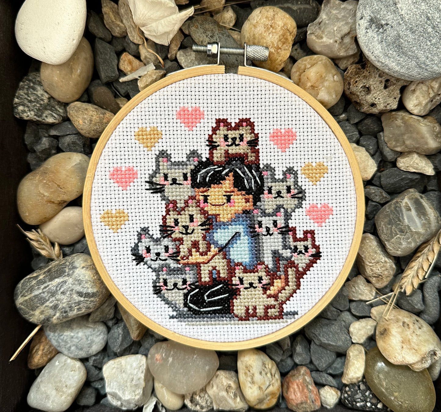 Cat's dad cross stitch pattern in PDF