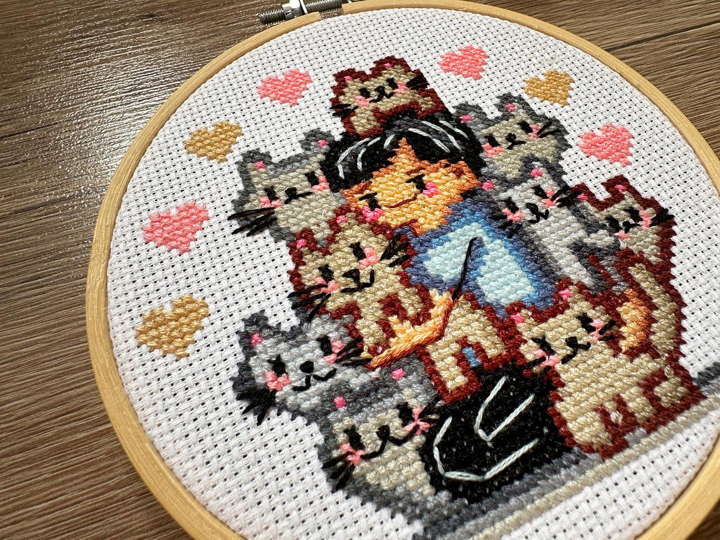 Cat's dad cross stitch pattern in PDF