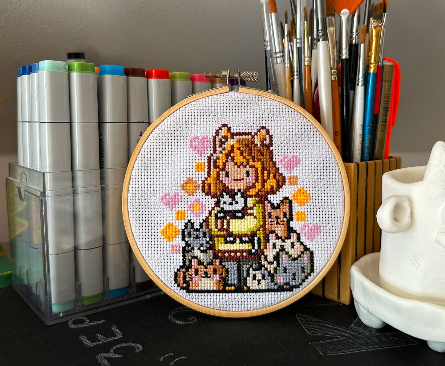 Cat's mom PDF cross stitch pattern