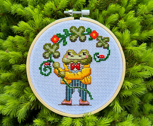 Mister Frog Cross Stitch PDF pattern