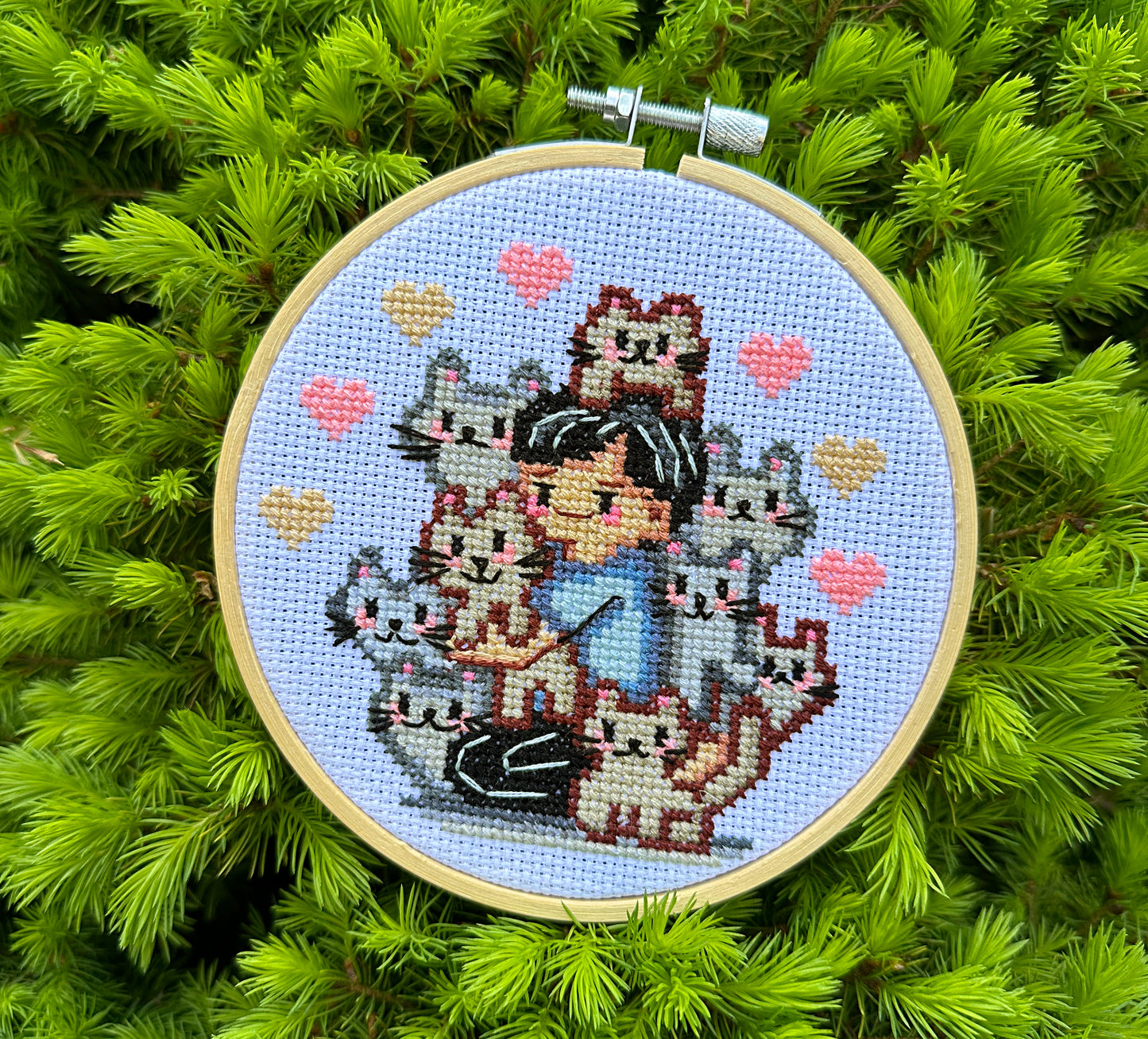 Cat's dad cross stitch pattern in PDF
