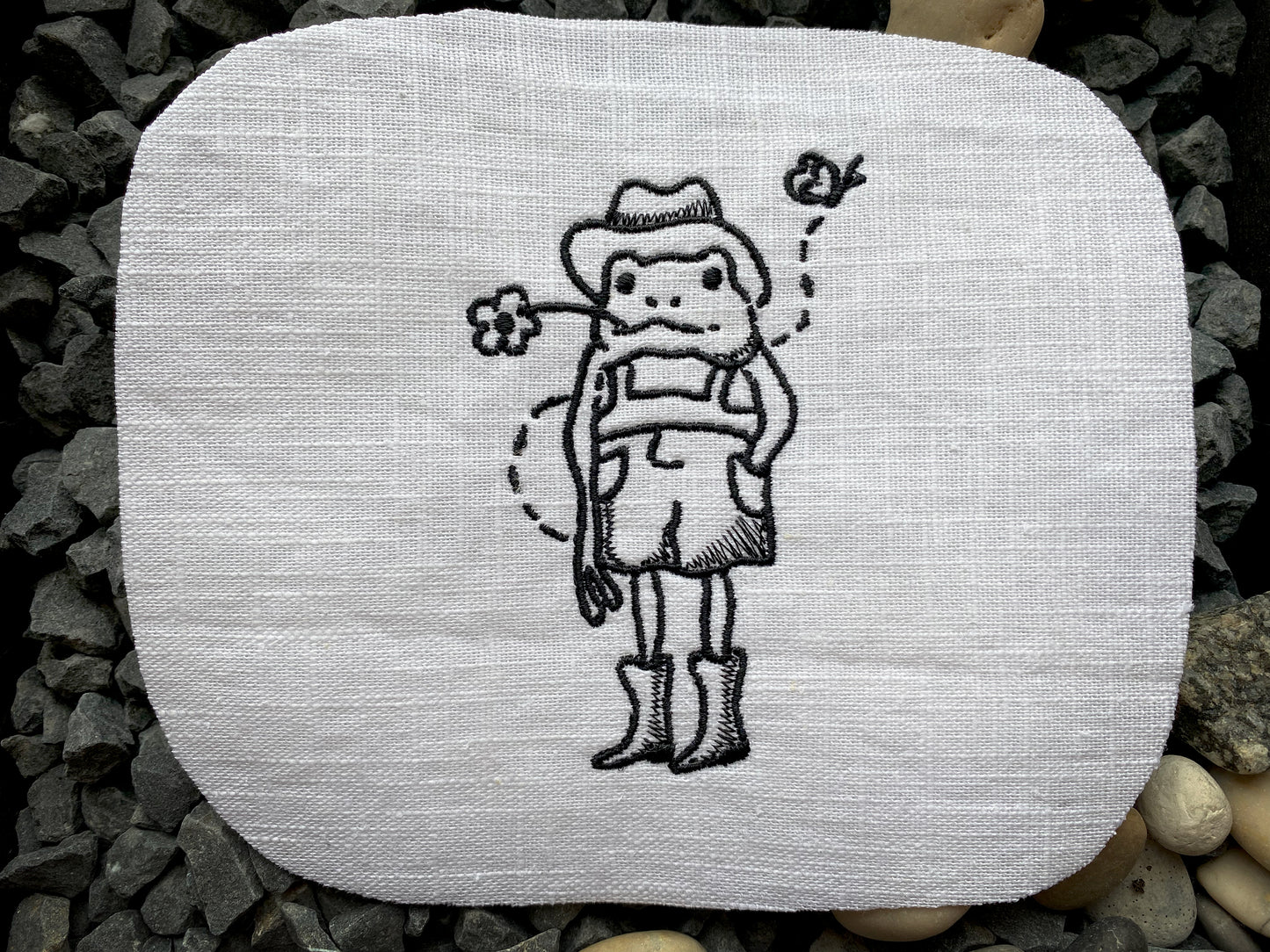 Mr Frog machine embroidery design