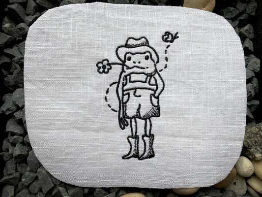 Mr Frog machine embroidery design